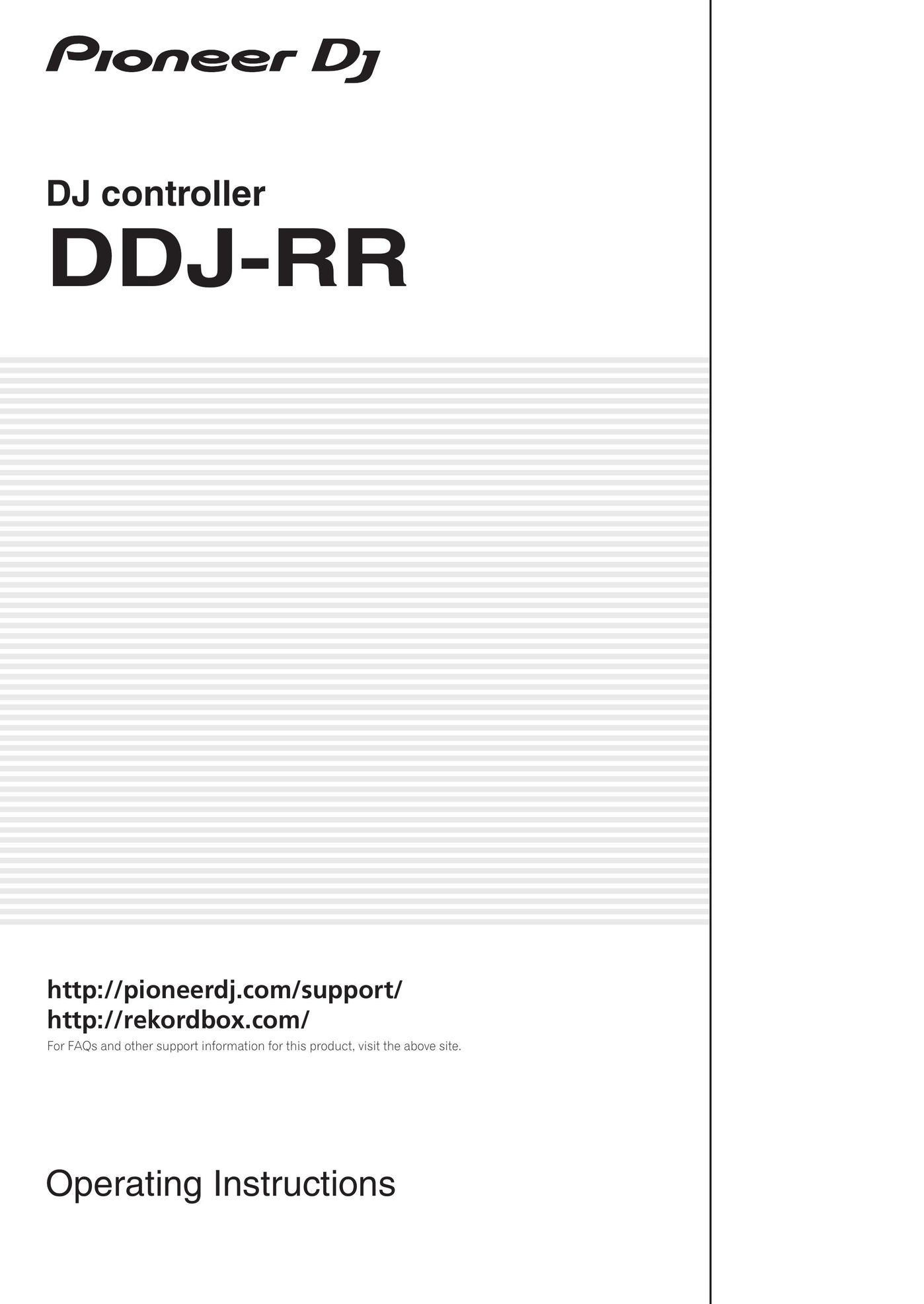 Pioneer DDJ-RR Musical Toy Instrument User Manual