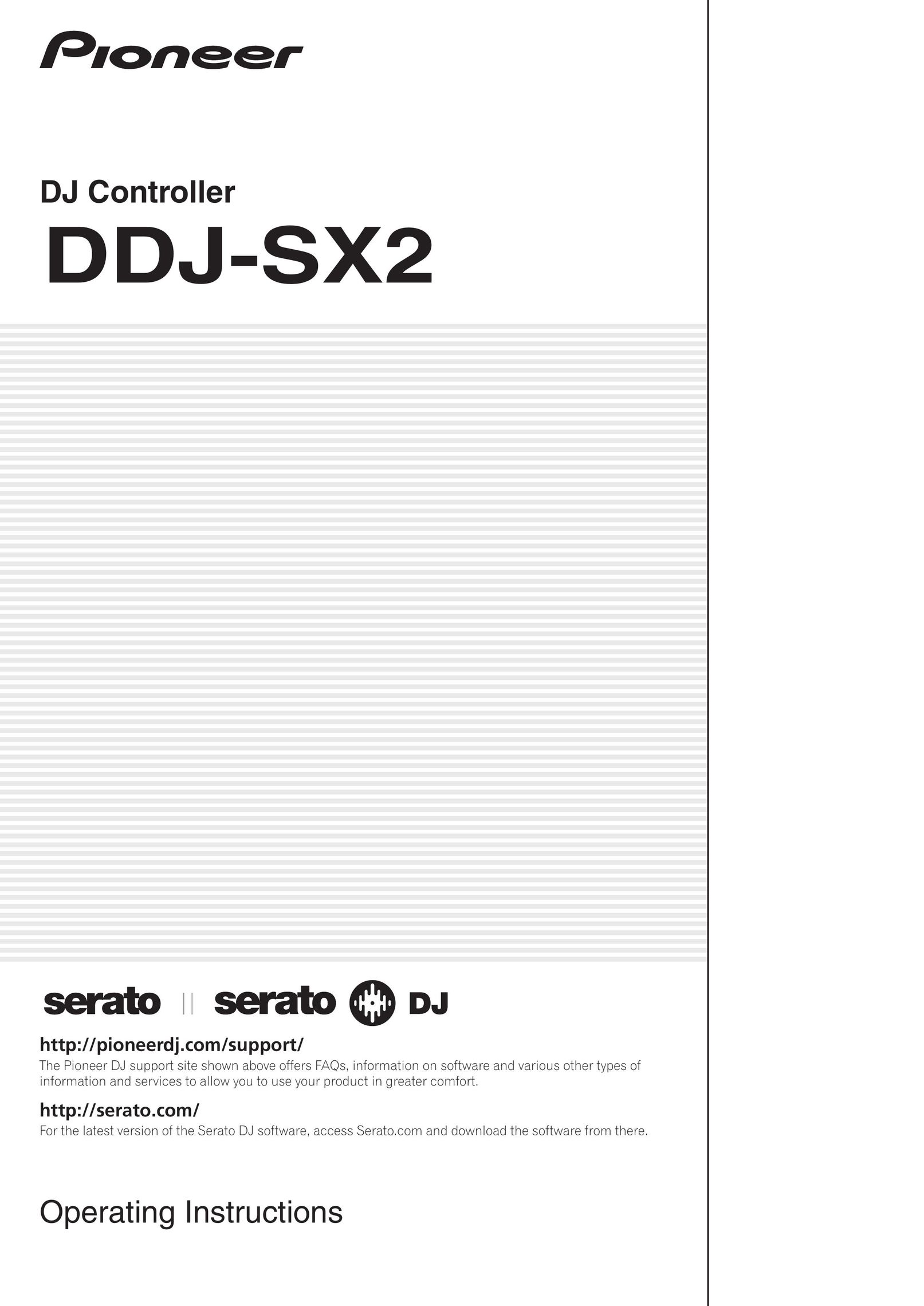 Pioneer DDJ-SX2 Musical Toy Instrument User Manual