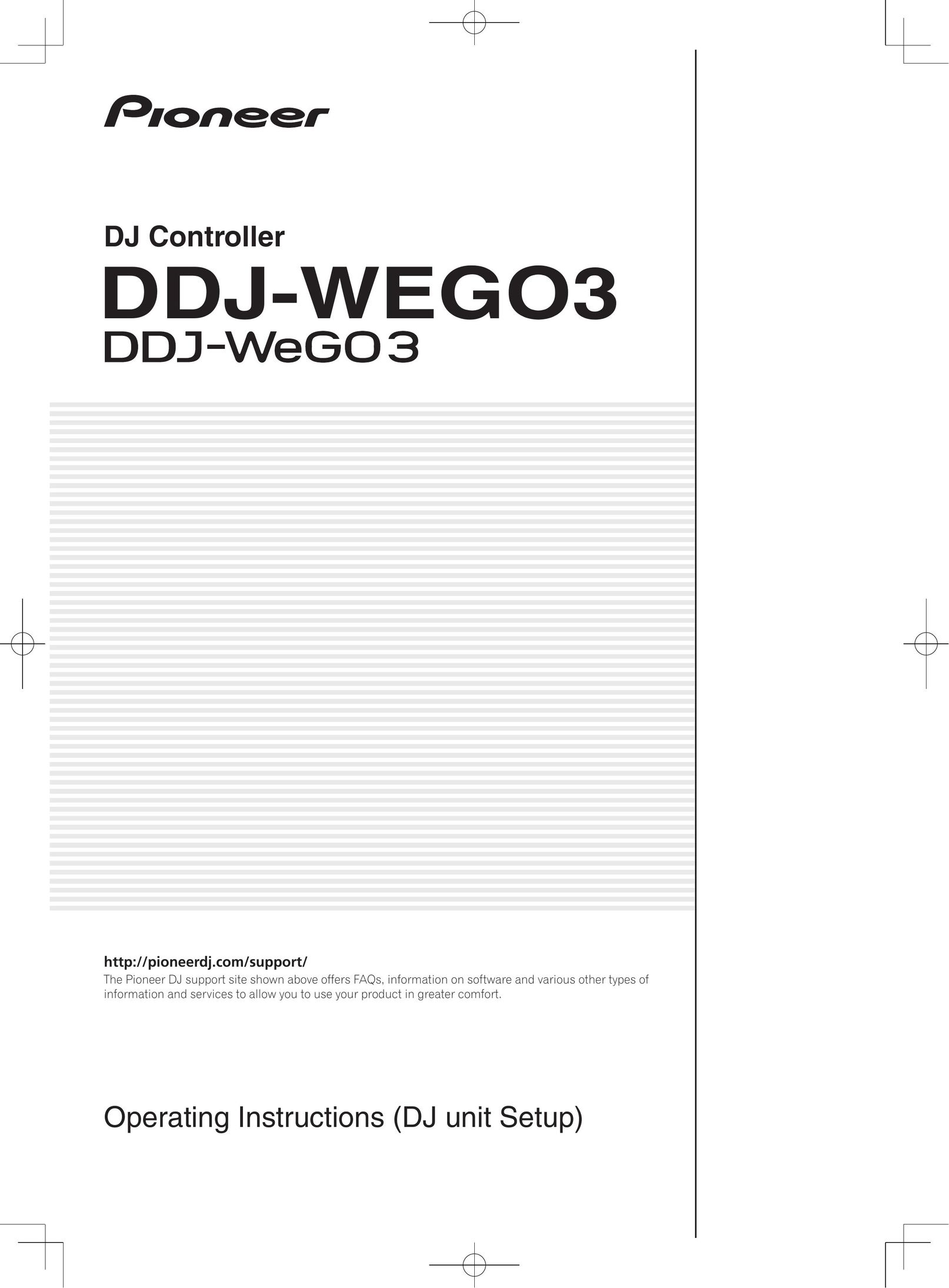Pioneer DDJ-WEGO3-K Musical Toy Instrument User Manual