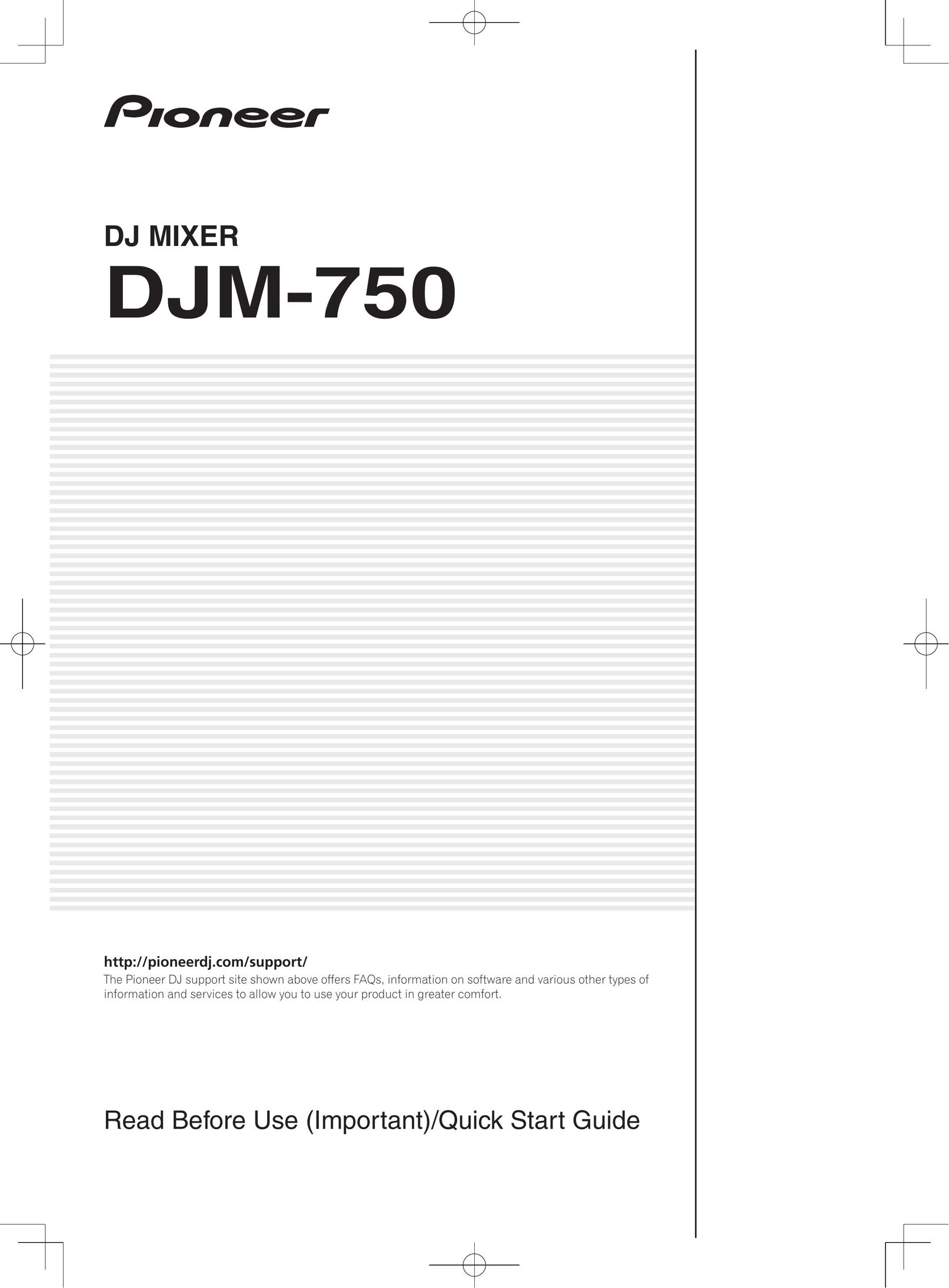 Pioneer DJM-750K Musical Toy Instrument User Manual