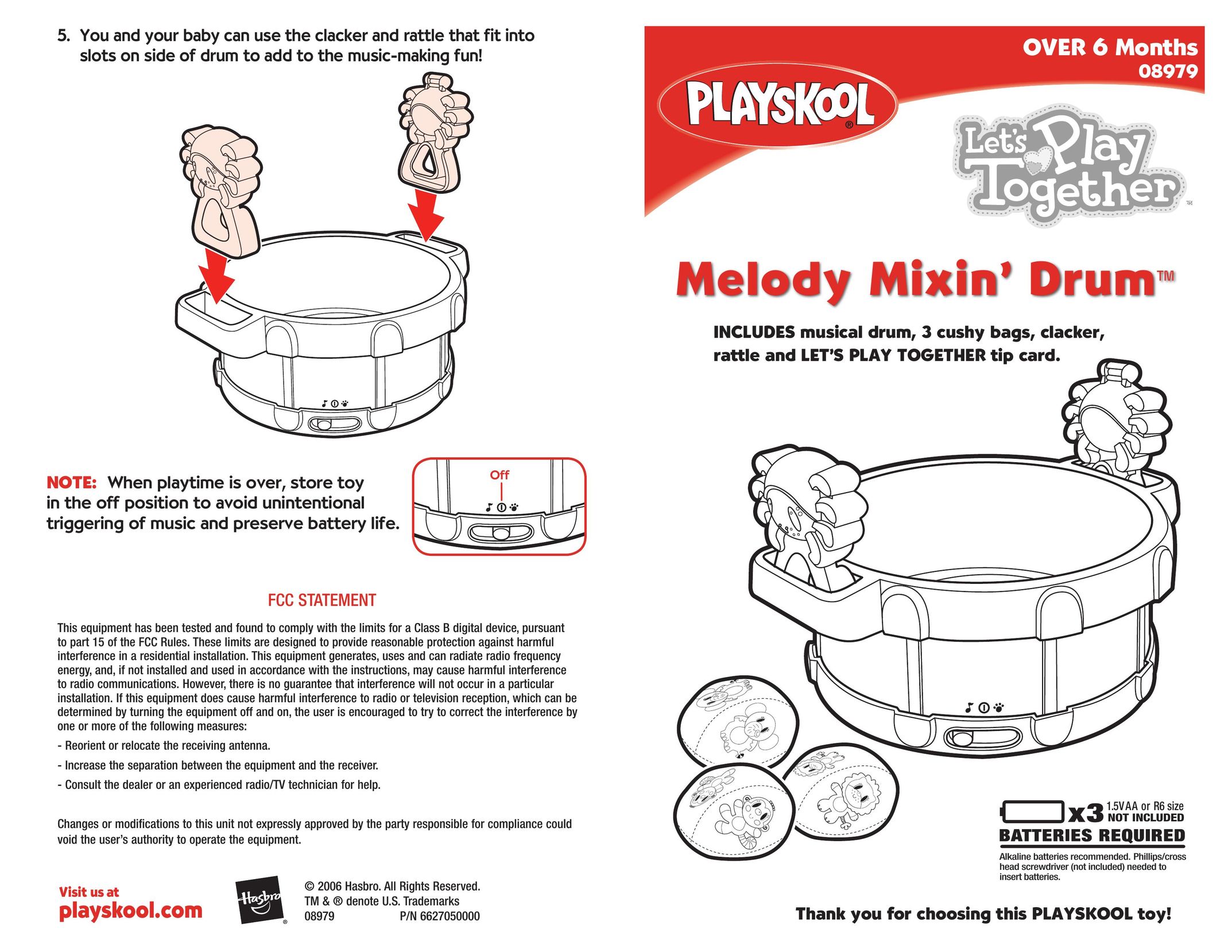 Playskool 8979 Musical Toy Instrument User Manual
