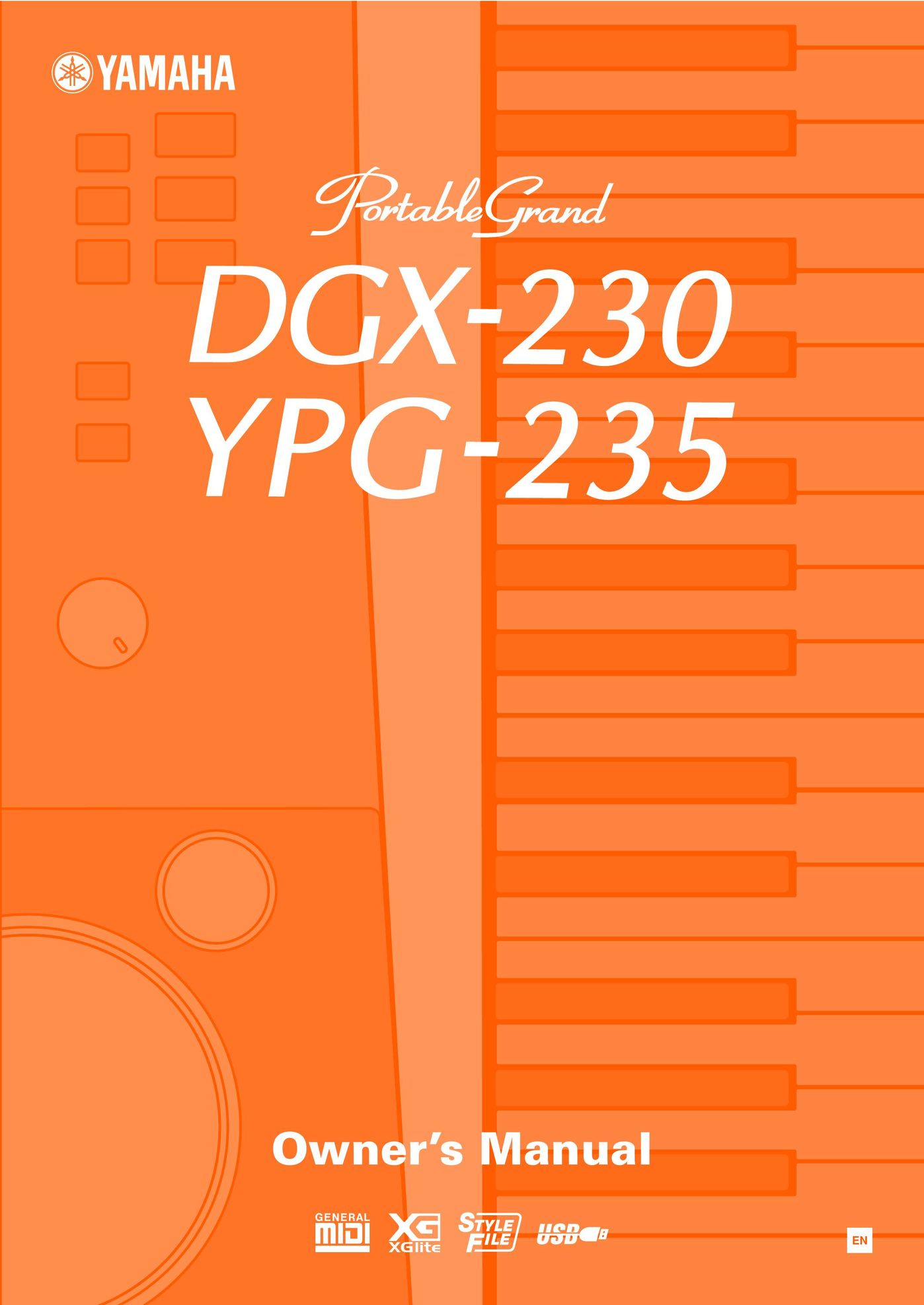 Yamaha DGX-230 Musical Toy Instrument User Manual
