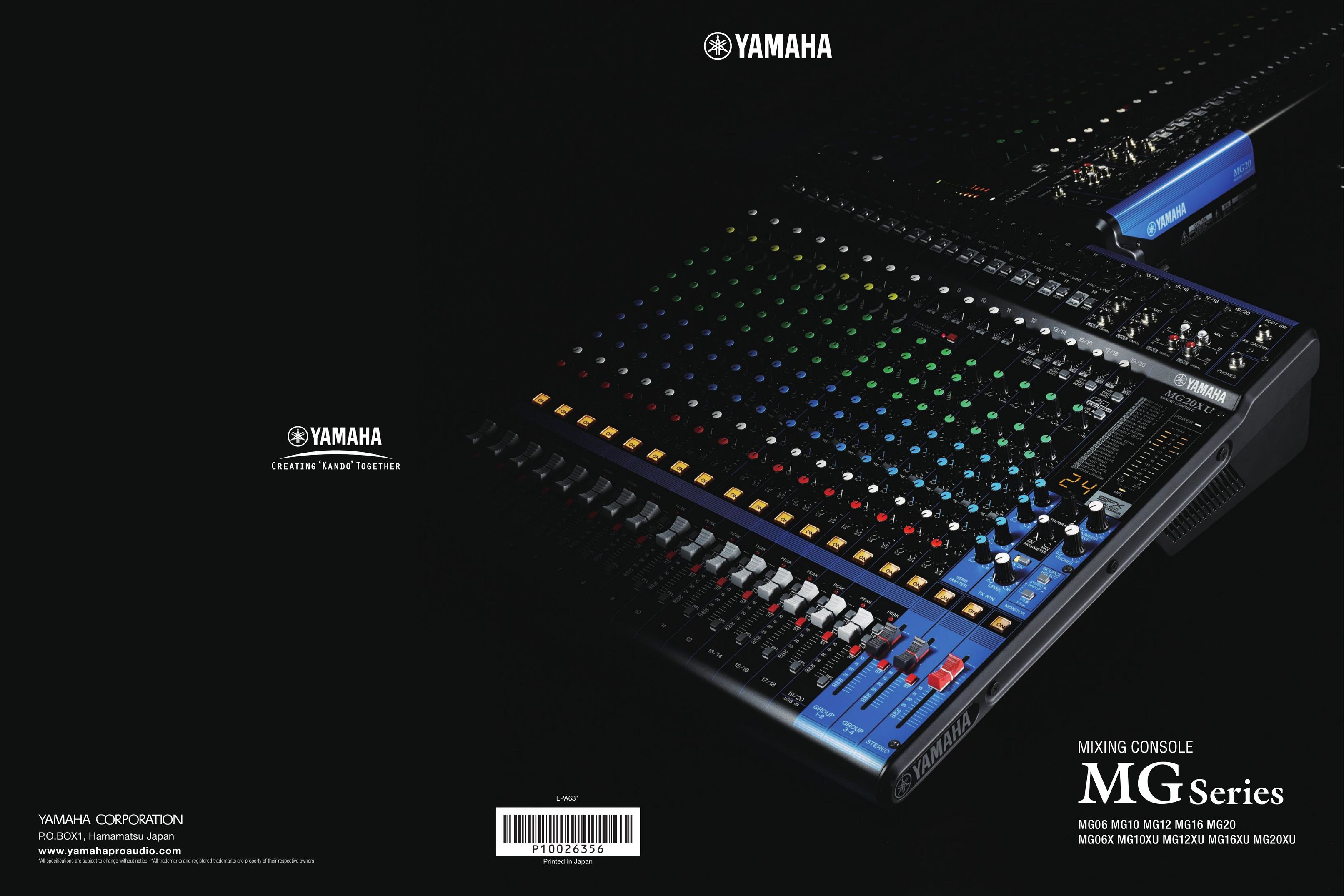 Yamaha MG20XU Musical Toy Instrument User Manual
