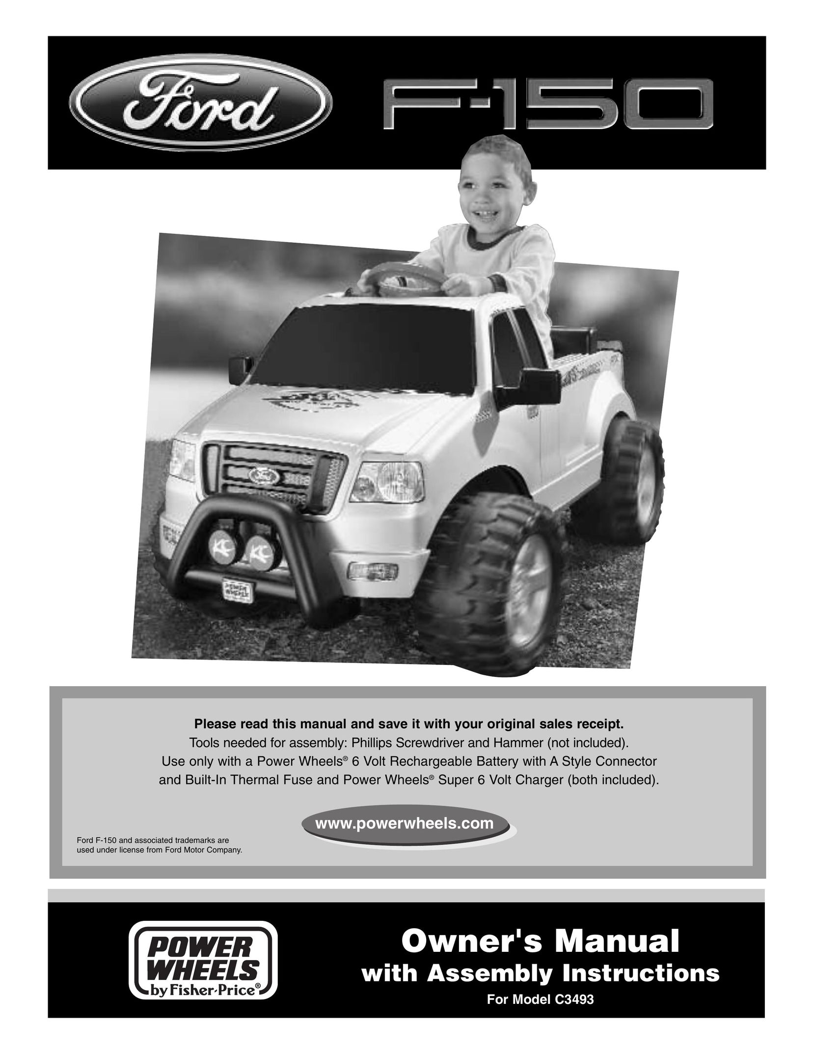Ford C3493 Riding Toy User Manual