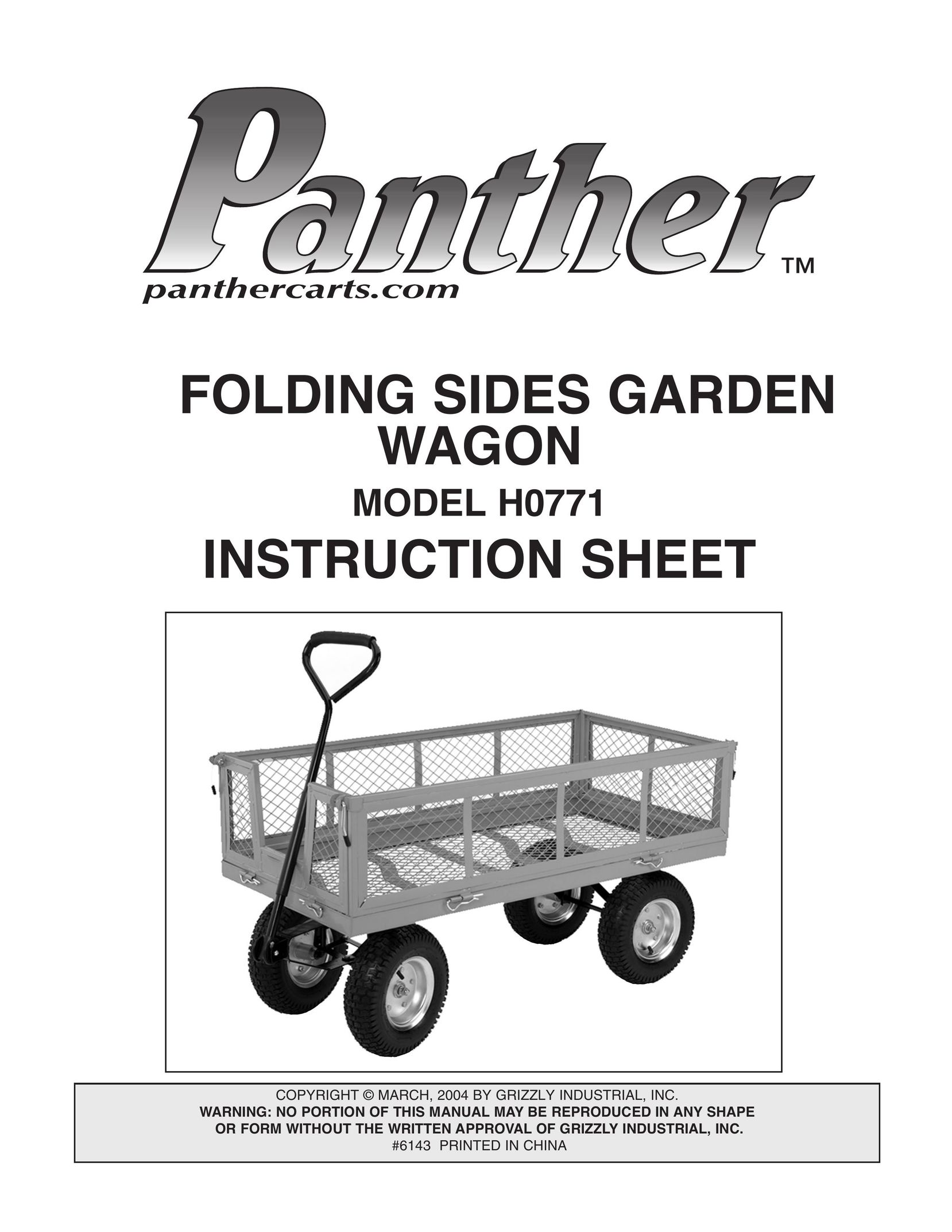 Grizzly H0771 Riding Toy User Manual