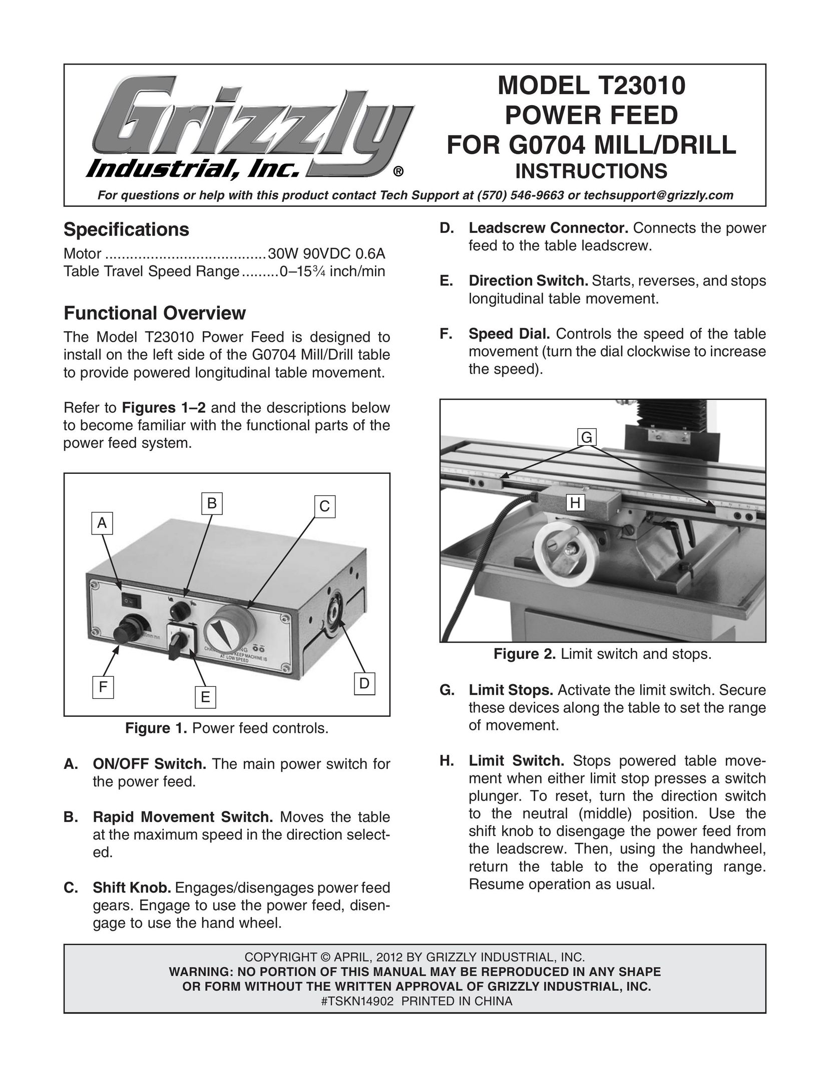 Grizzly T23010 Riding Toy User Manual