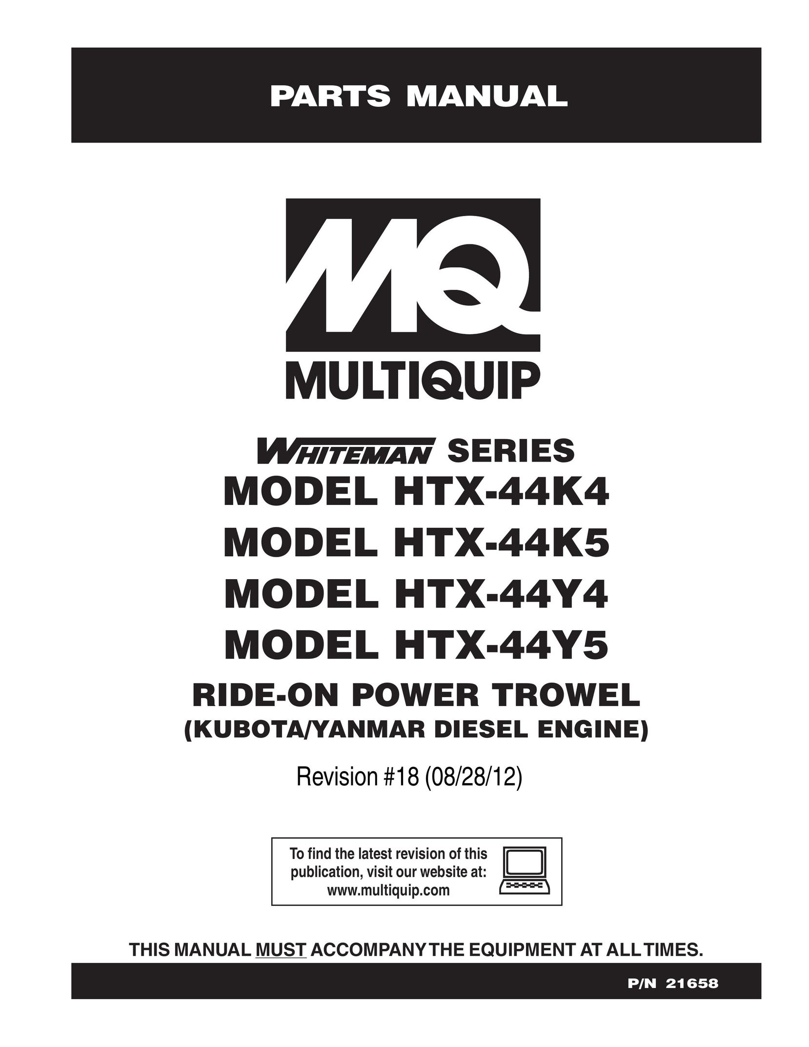 Multiquip HTX-44K4 Riding Toy User Manual