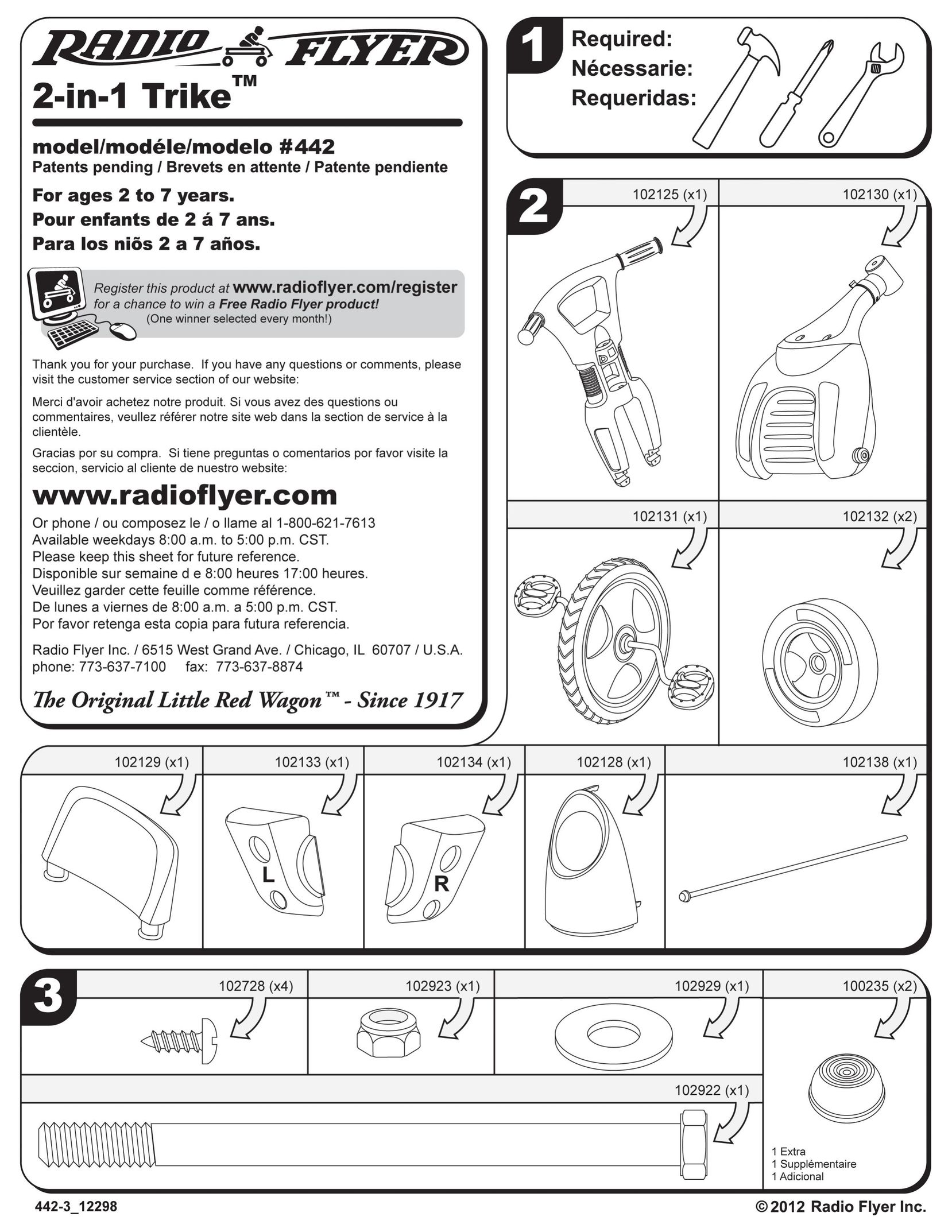 Radio Flyer 442 Riding Toy User Manual