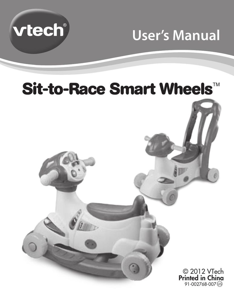VTech 91-002768-007 Riding Toy User Manual