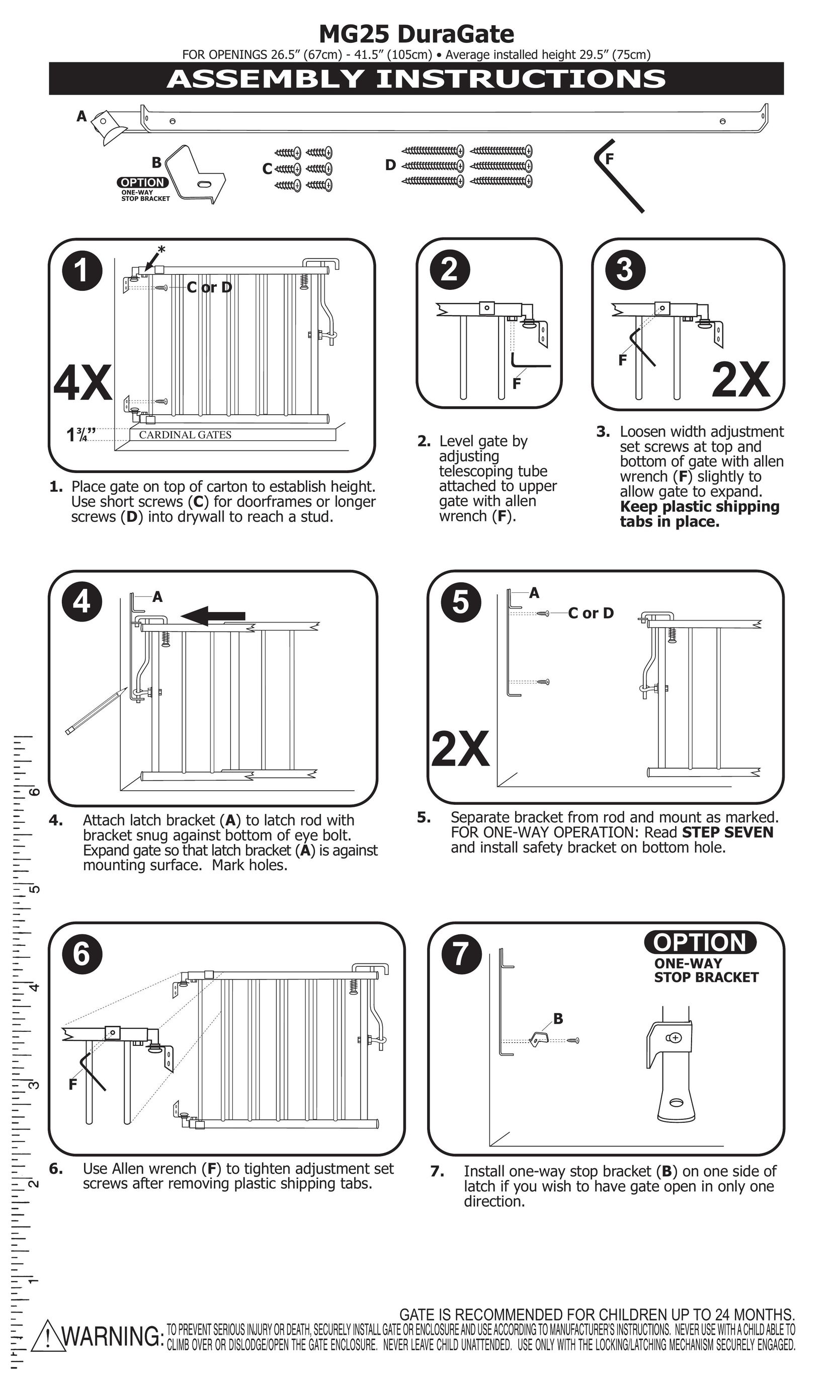 Cardinal Gates MG25 Safety Gate User Manual
