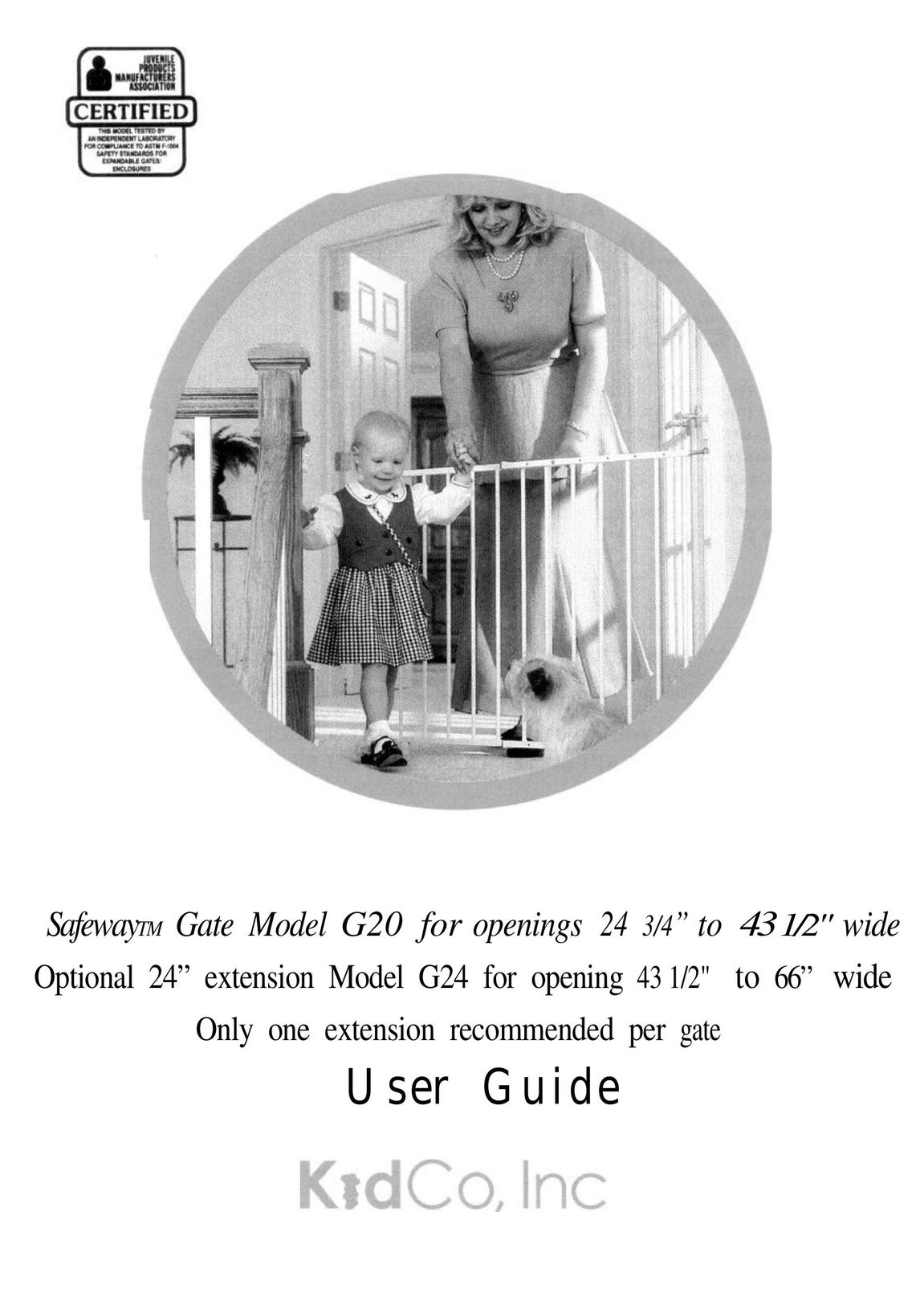 Kidco G20 Safety Gate User Manual