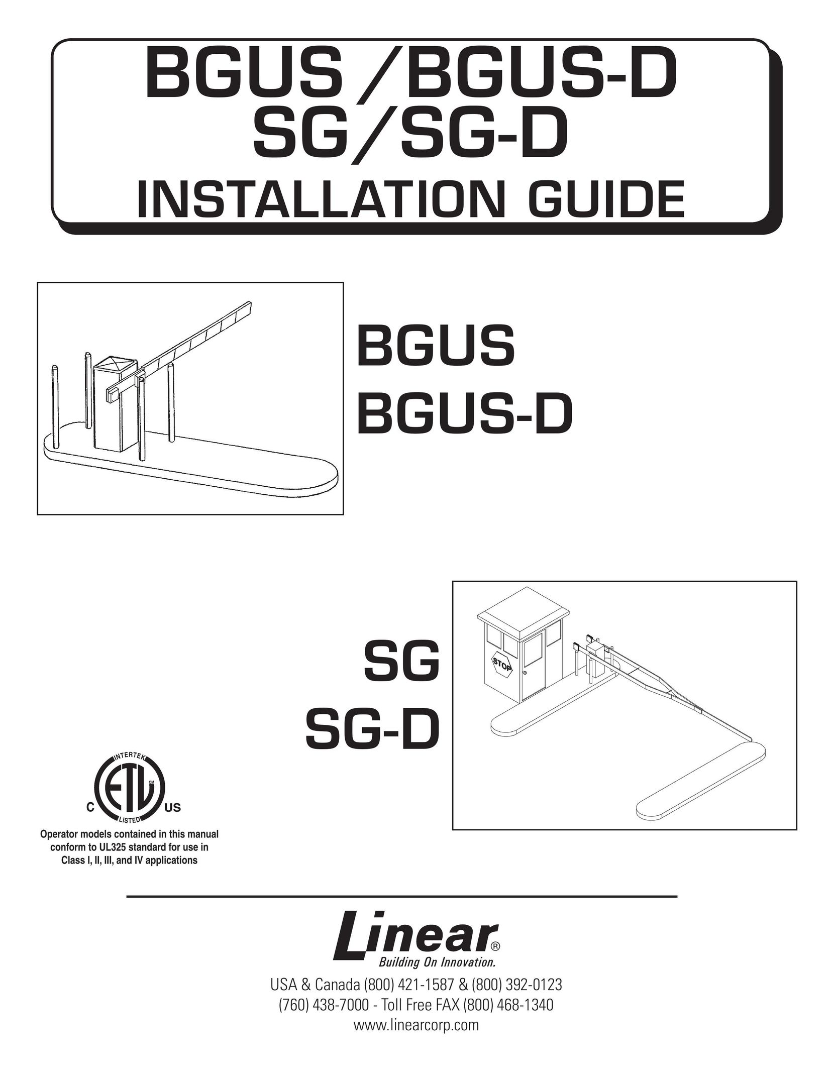 Linear BGUS Safety Gate User Manual