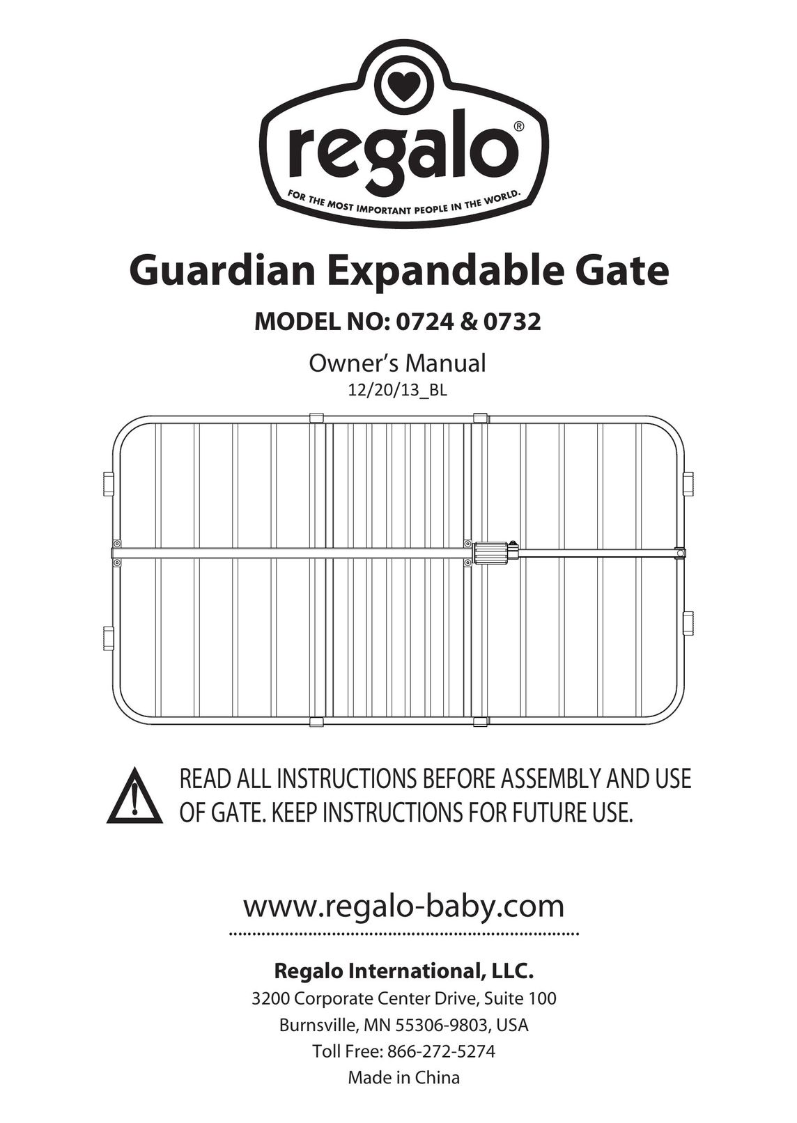 Regalo 732 Safety Gate User Manual