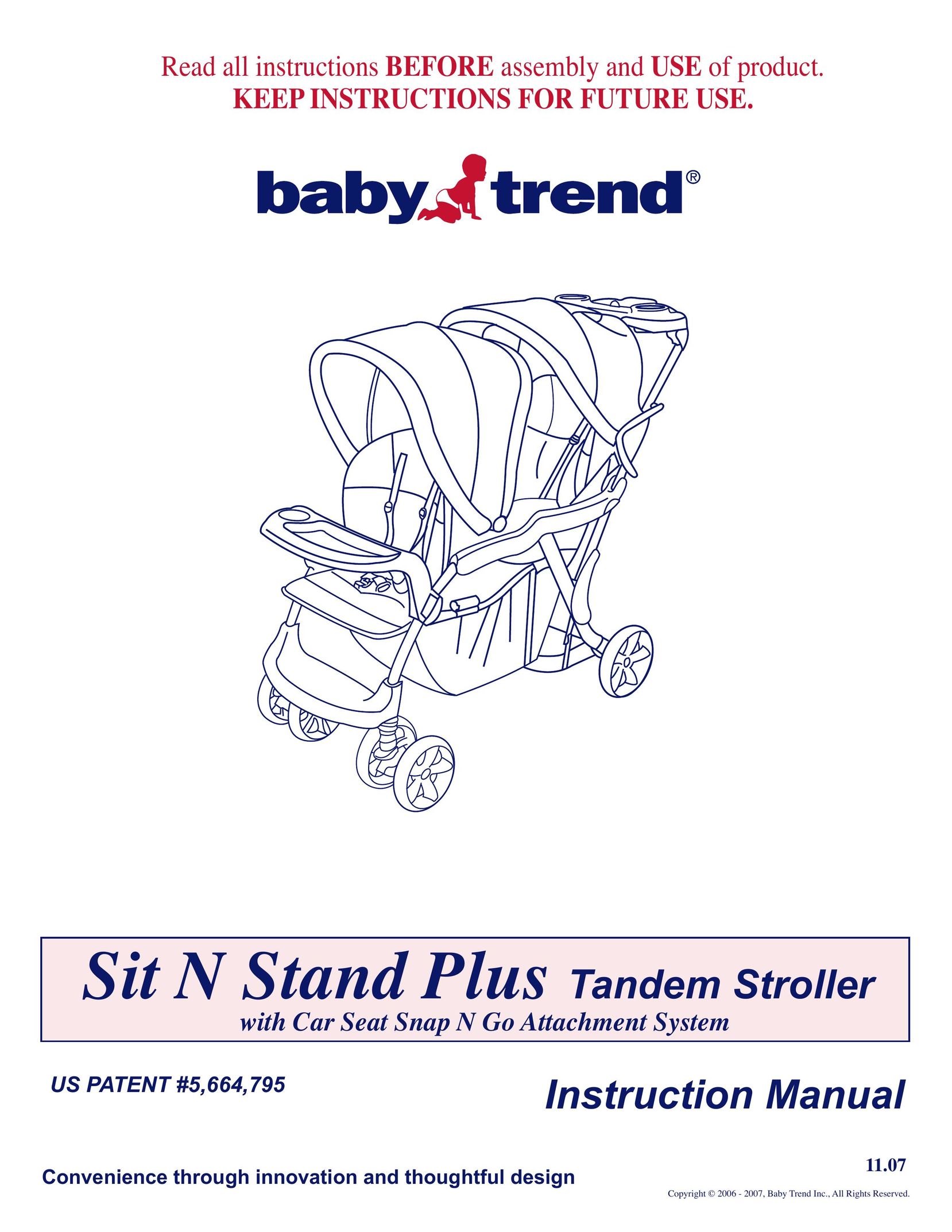 Baby Trend 11.07 Stroller User Manual