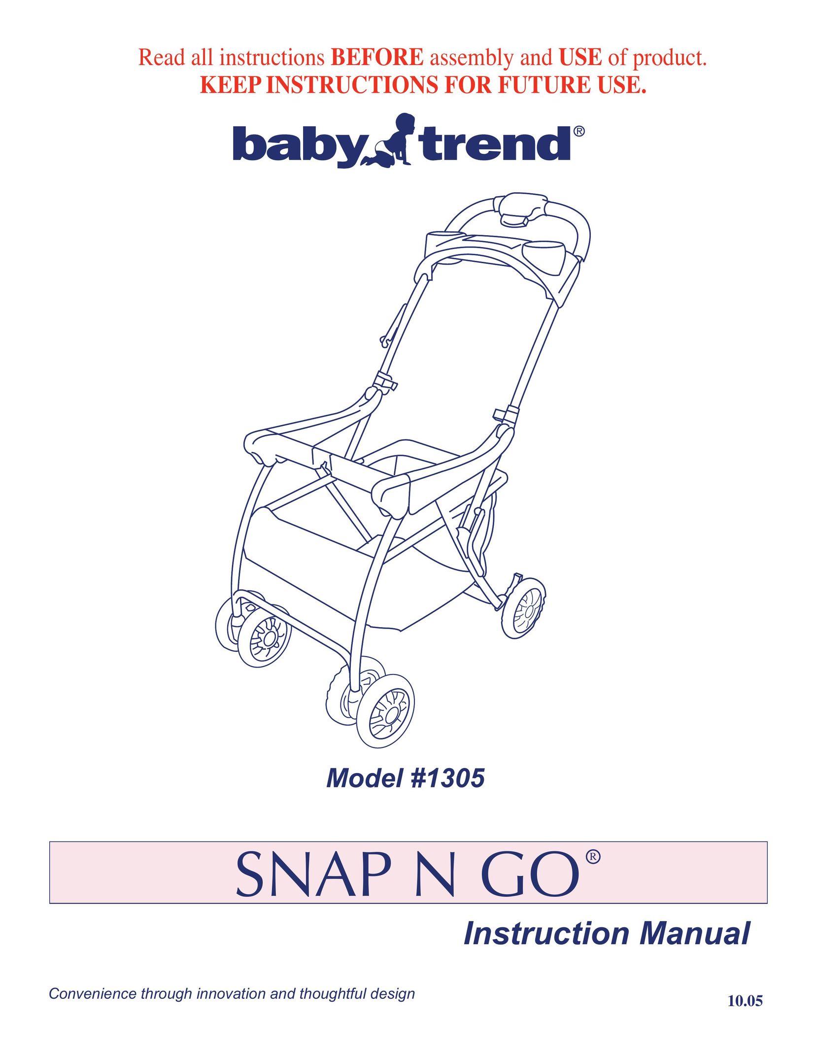 Baby Trend 1305 Stroller User Manual