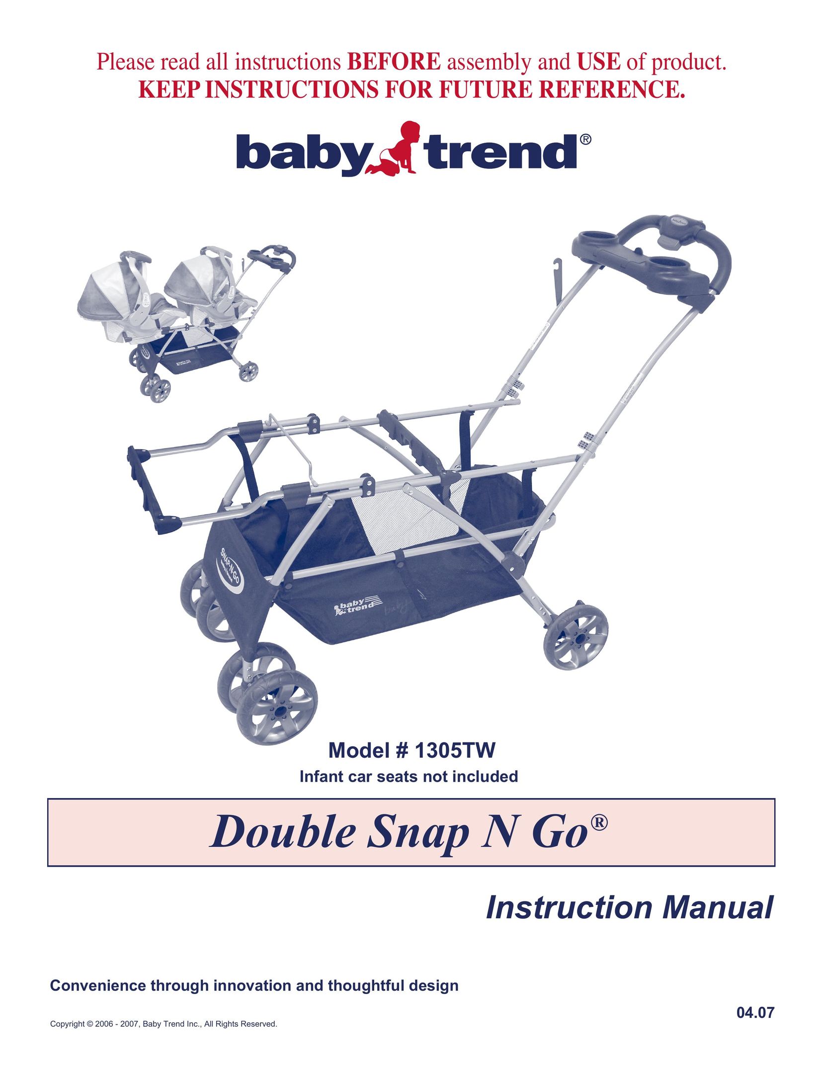 Baby Trend 1305TW Stroller User Manual