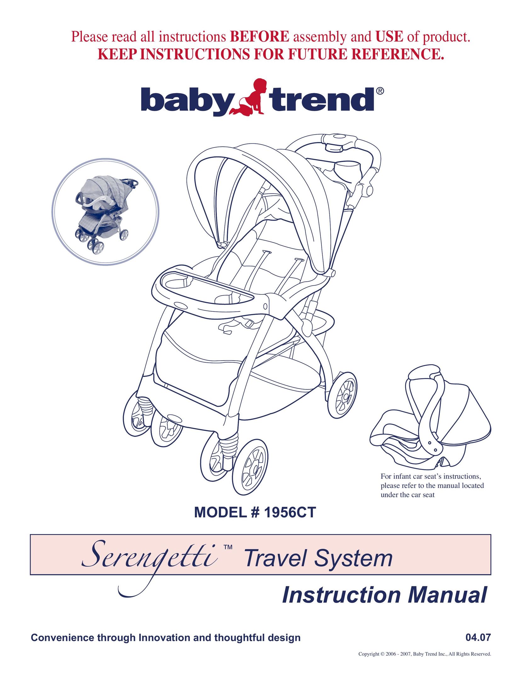 Baby Trend 1956CT Stroller User Manual