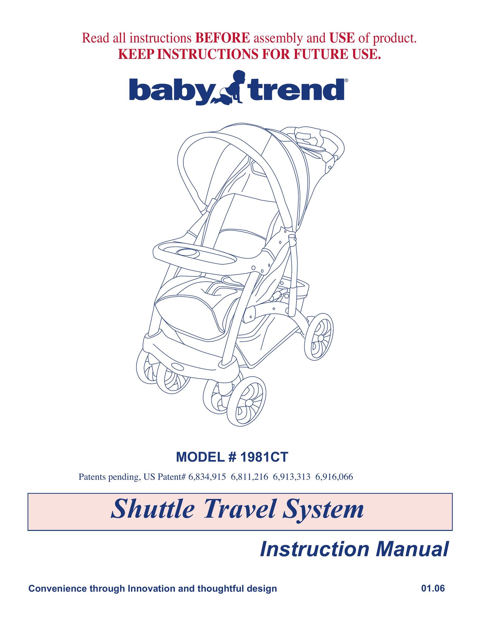 Baby Trend 1981CT Stroller User Manual