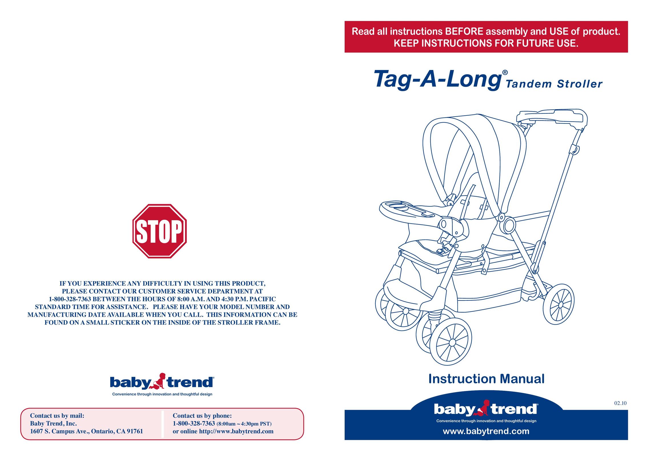 Baby Trend 2.1 Stroller User Manual