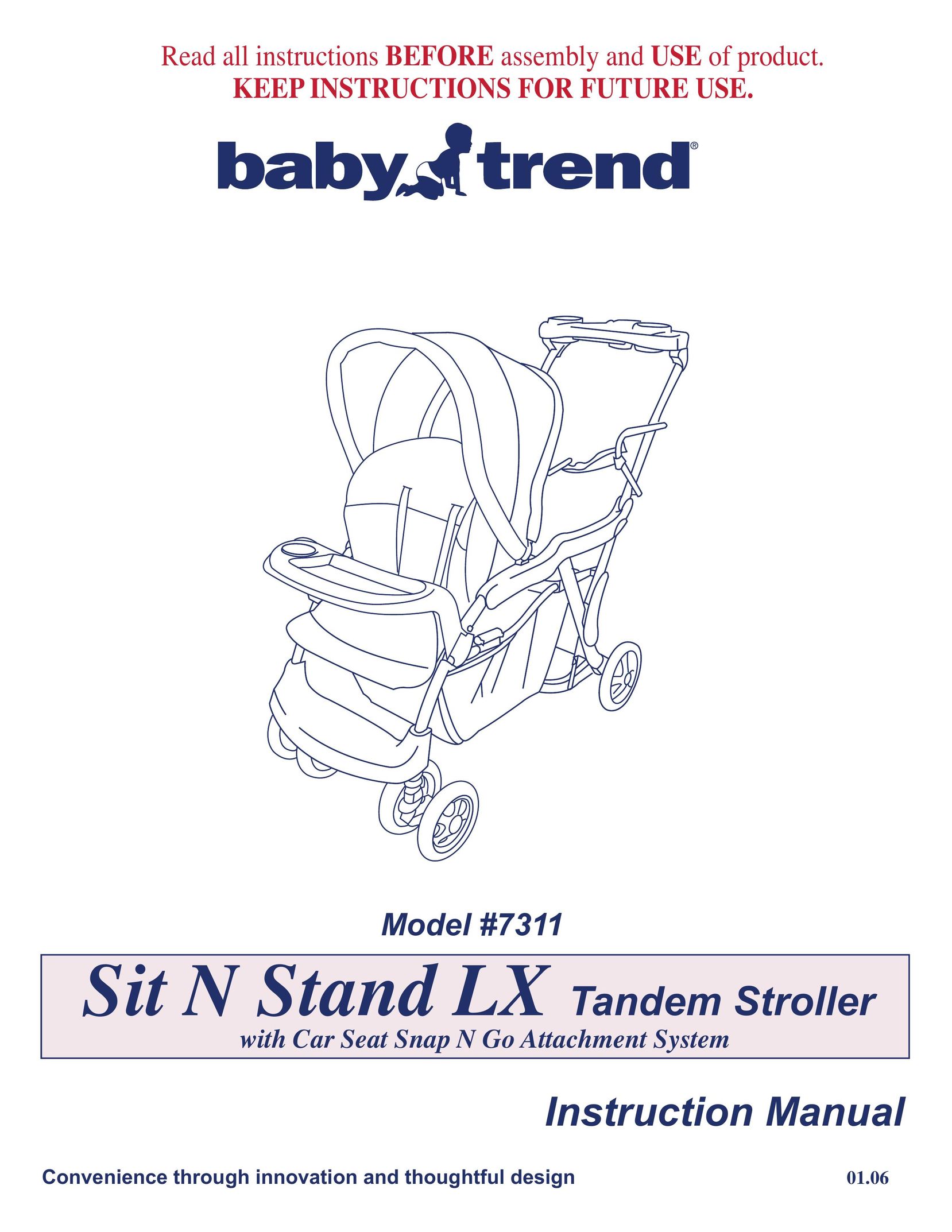 Baby Trend 7311 Stroller User Manual