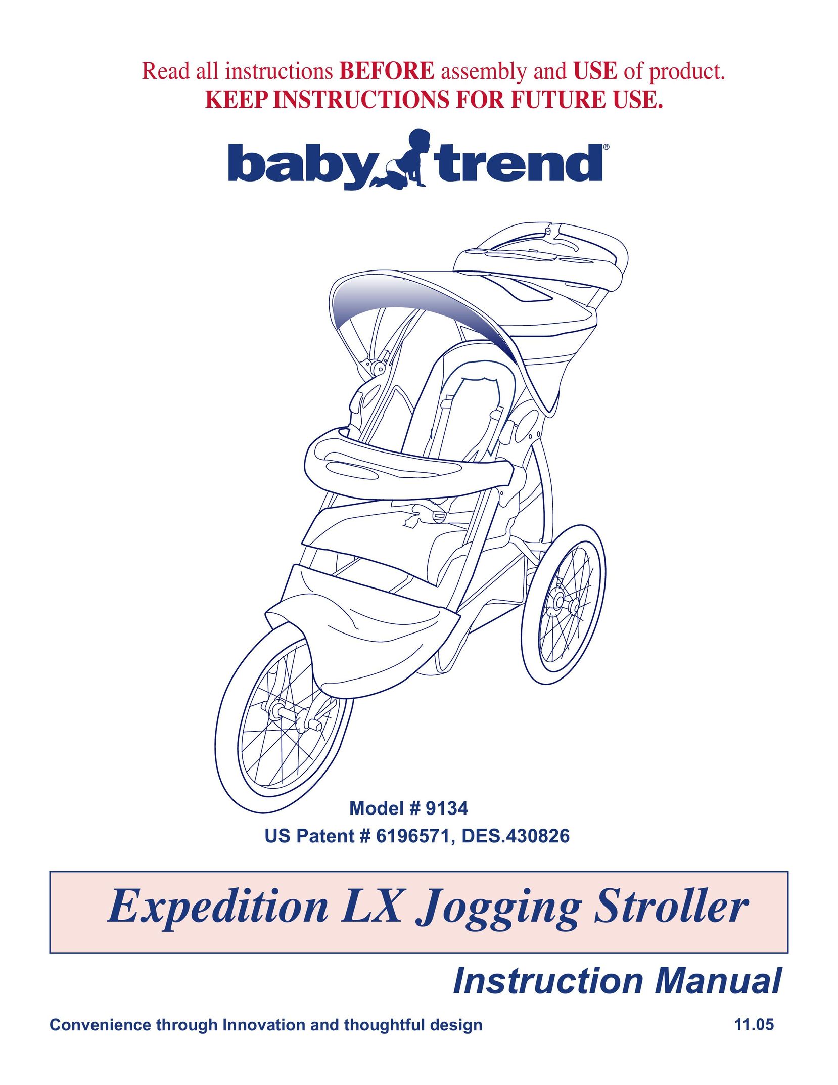 Baby Trend 9134 Stroller User Manual