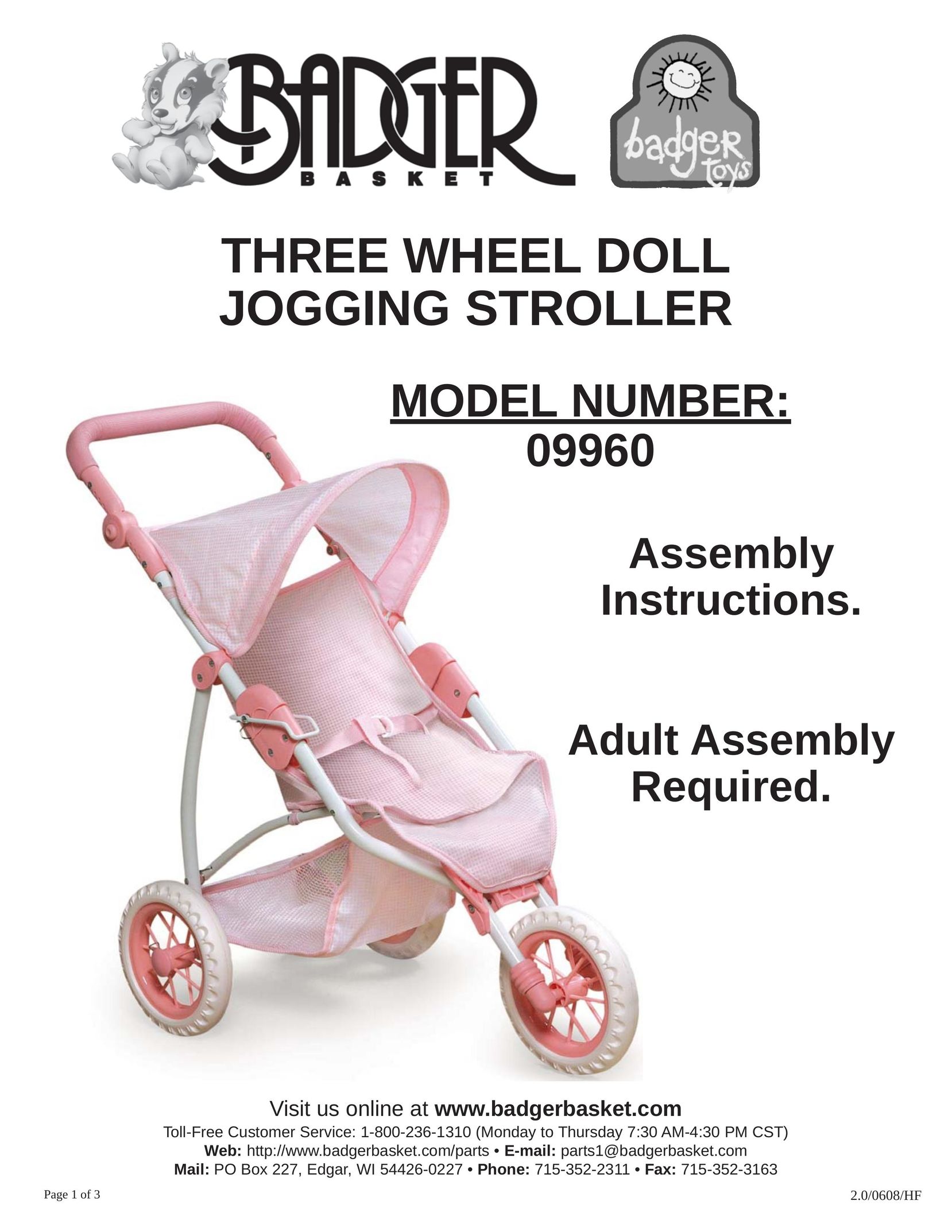 Badger Basket 09960 Stroller User Manual
