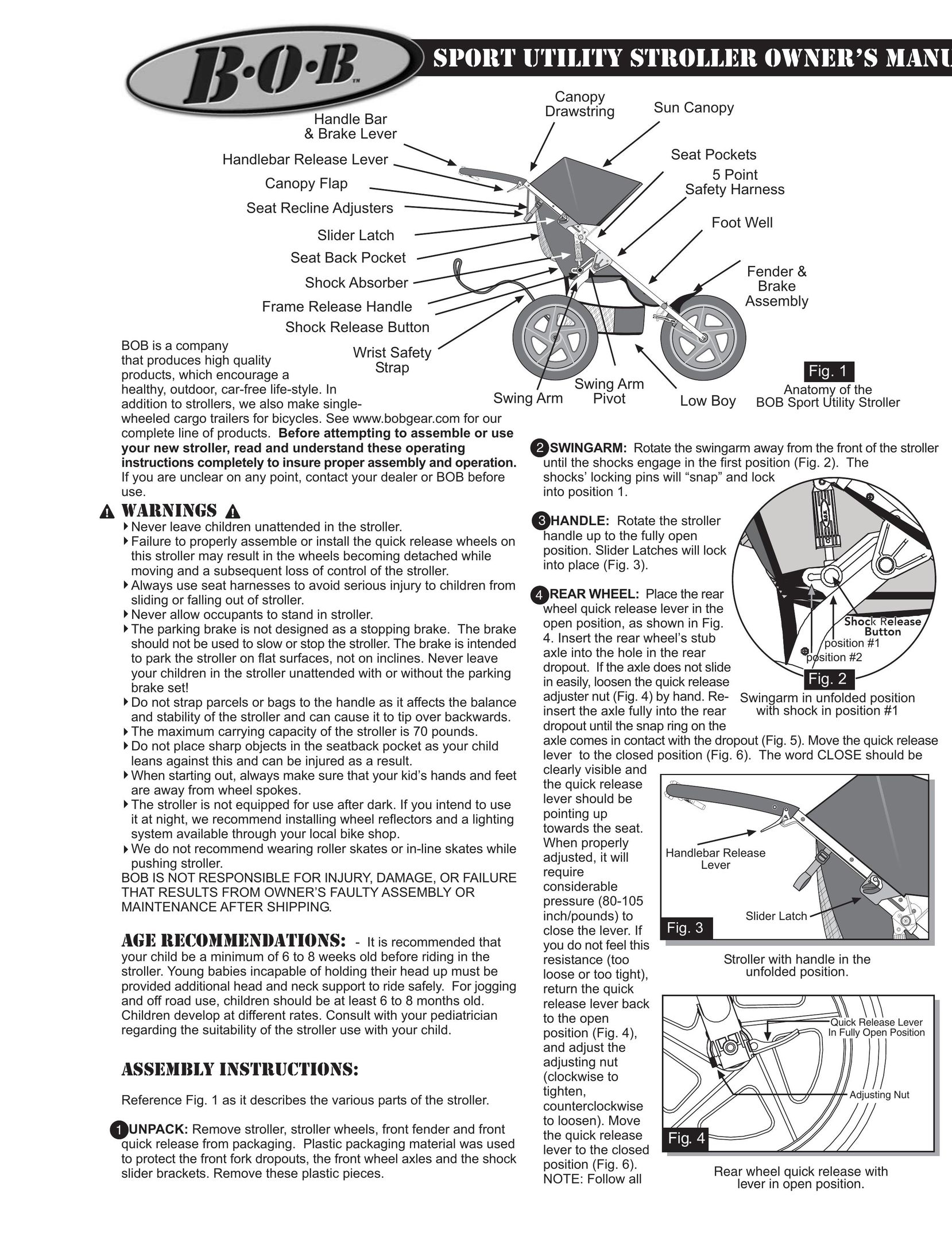 BOB MA0201 Stroller User Manual