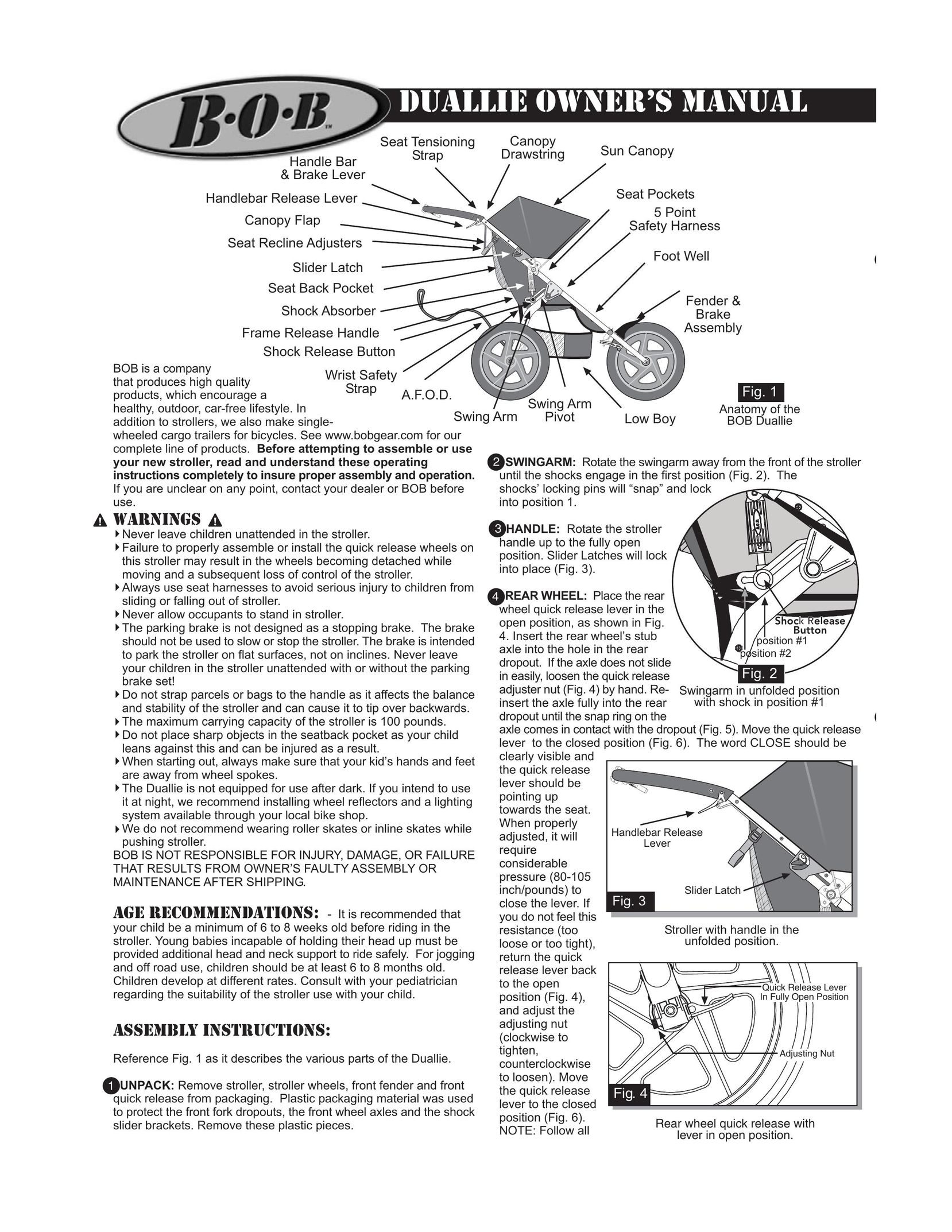 BOB MA0270 Stroller User Manual