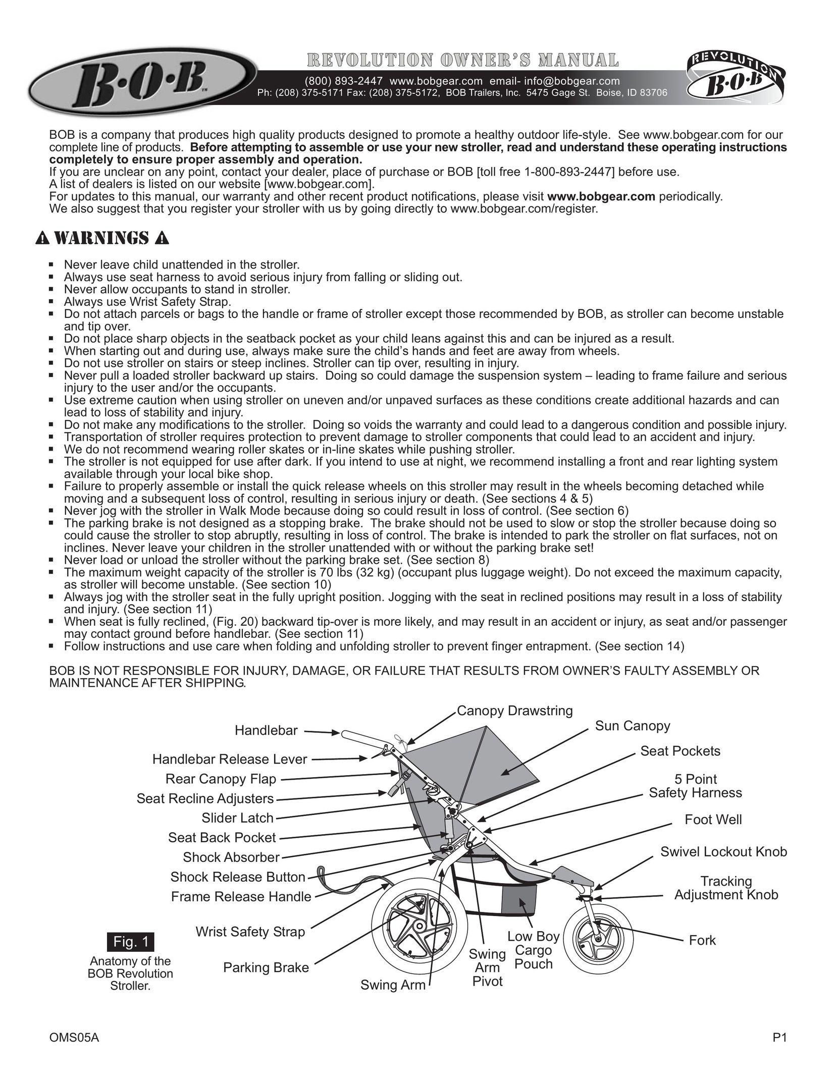 BOB OMS05A Stroller User Manual