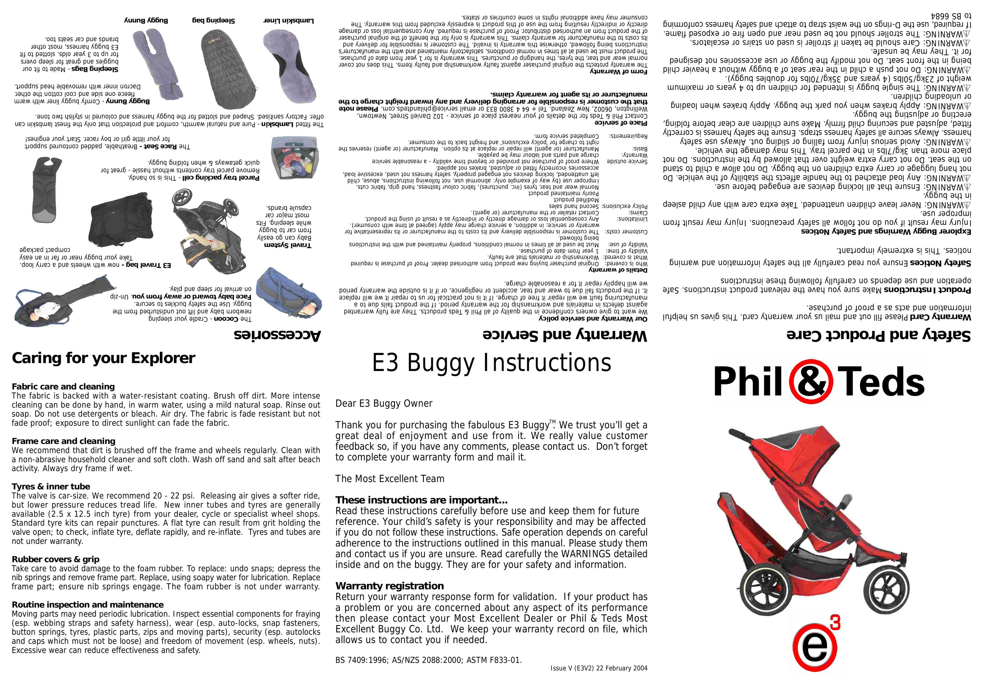 Phil & Teds E3 Stroller User Manual