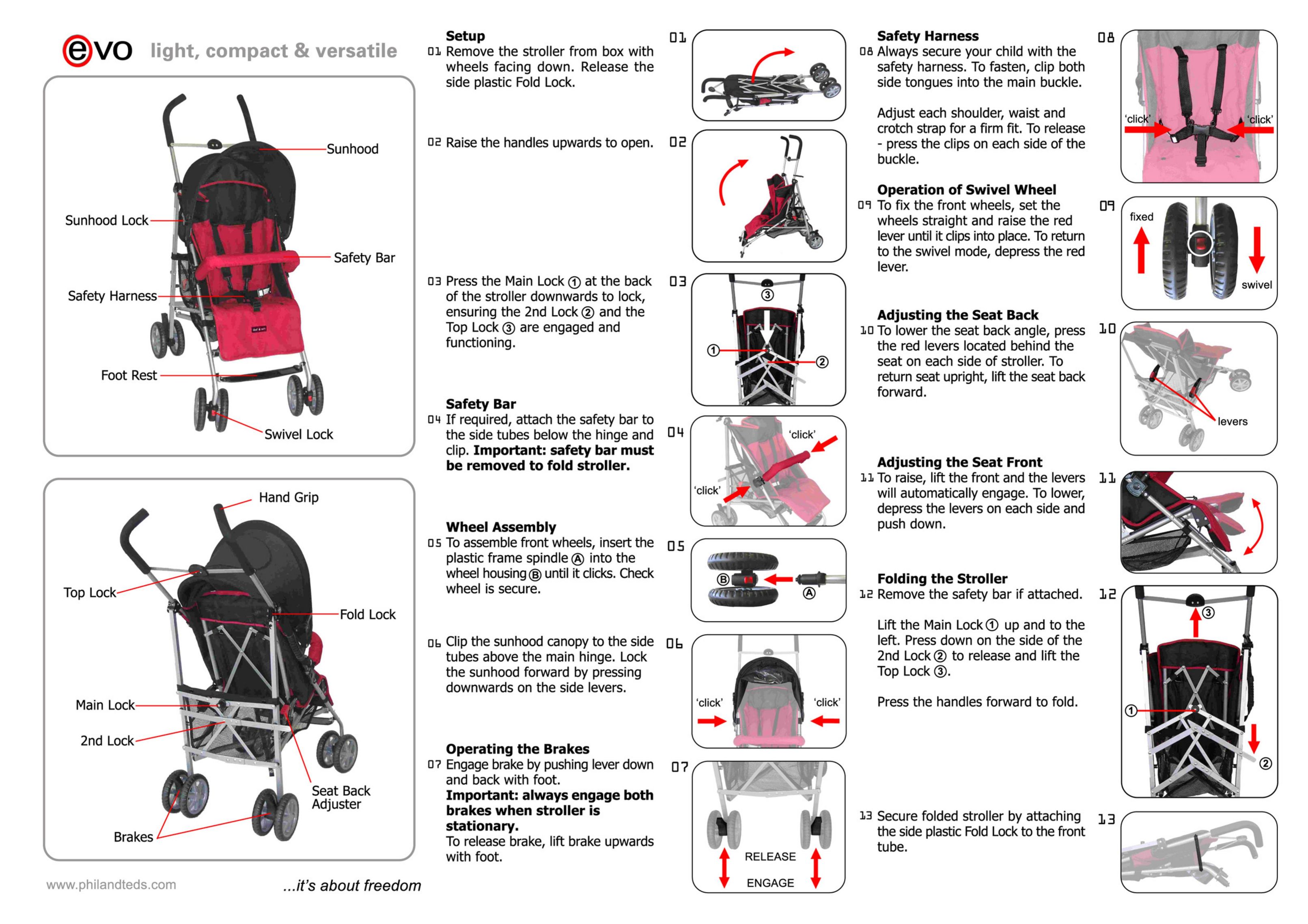 Phil & Teds Evo Stroller User Manual