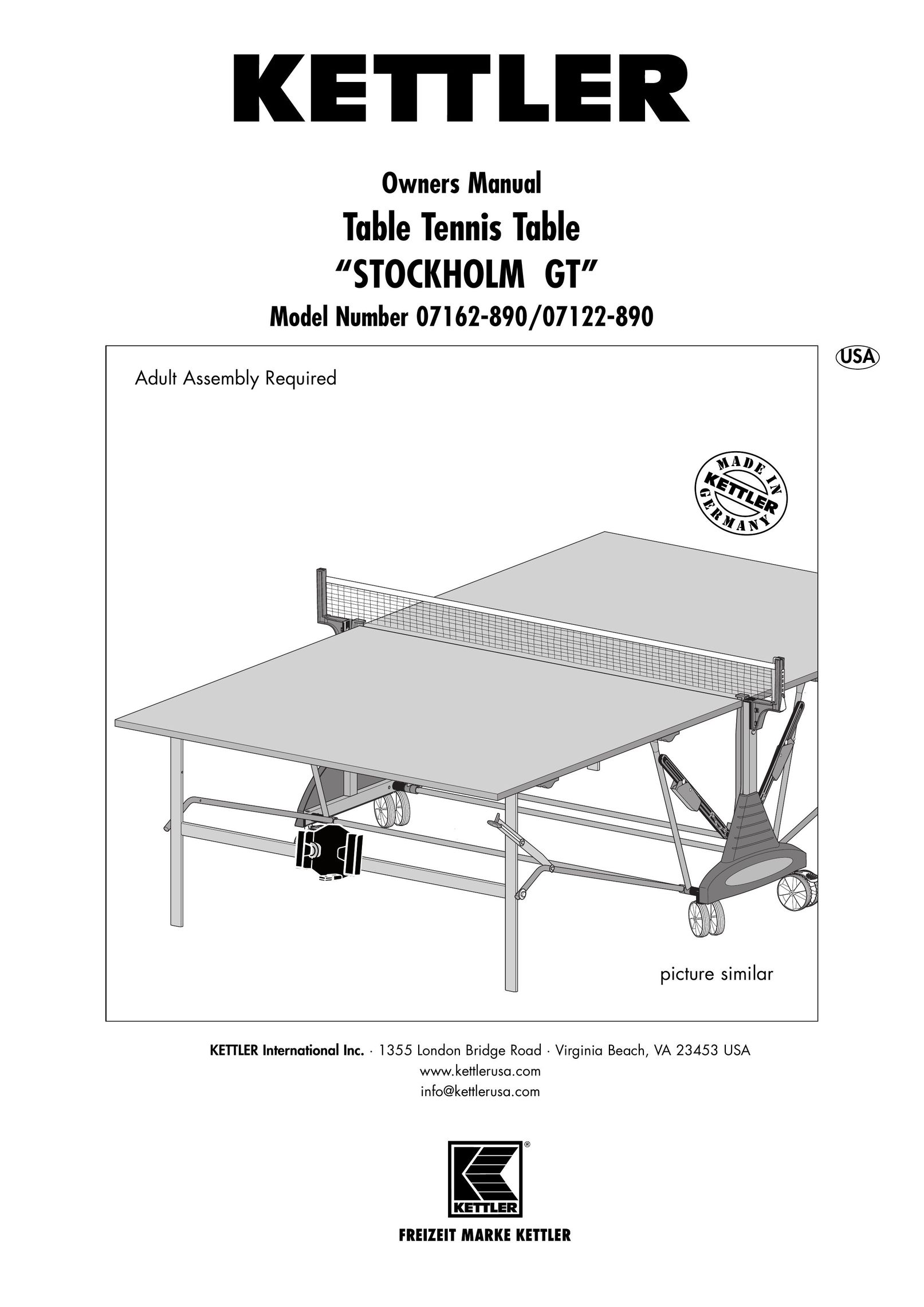 Kettler 07122-890 Table Top Game User Manual