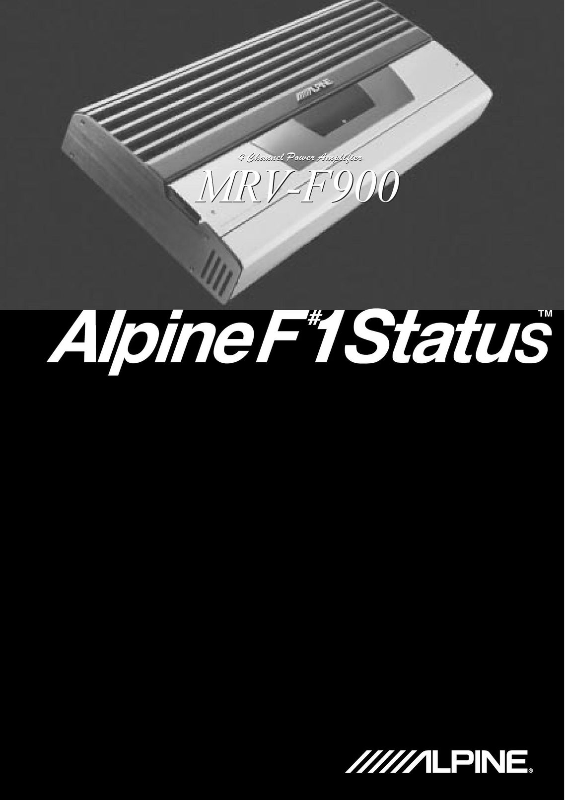 Alpine MRV-F900 Car Amplifier User Manual