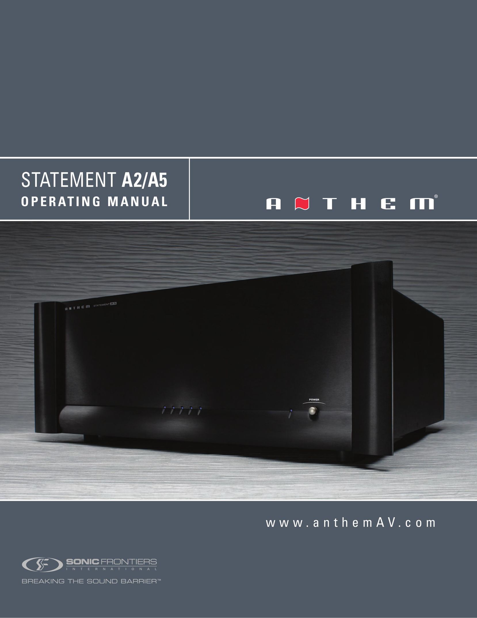 Anthem Audio A2 Car Amplifier User Manual
