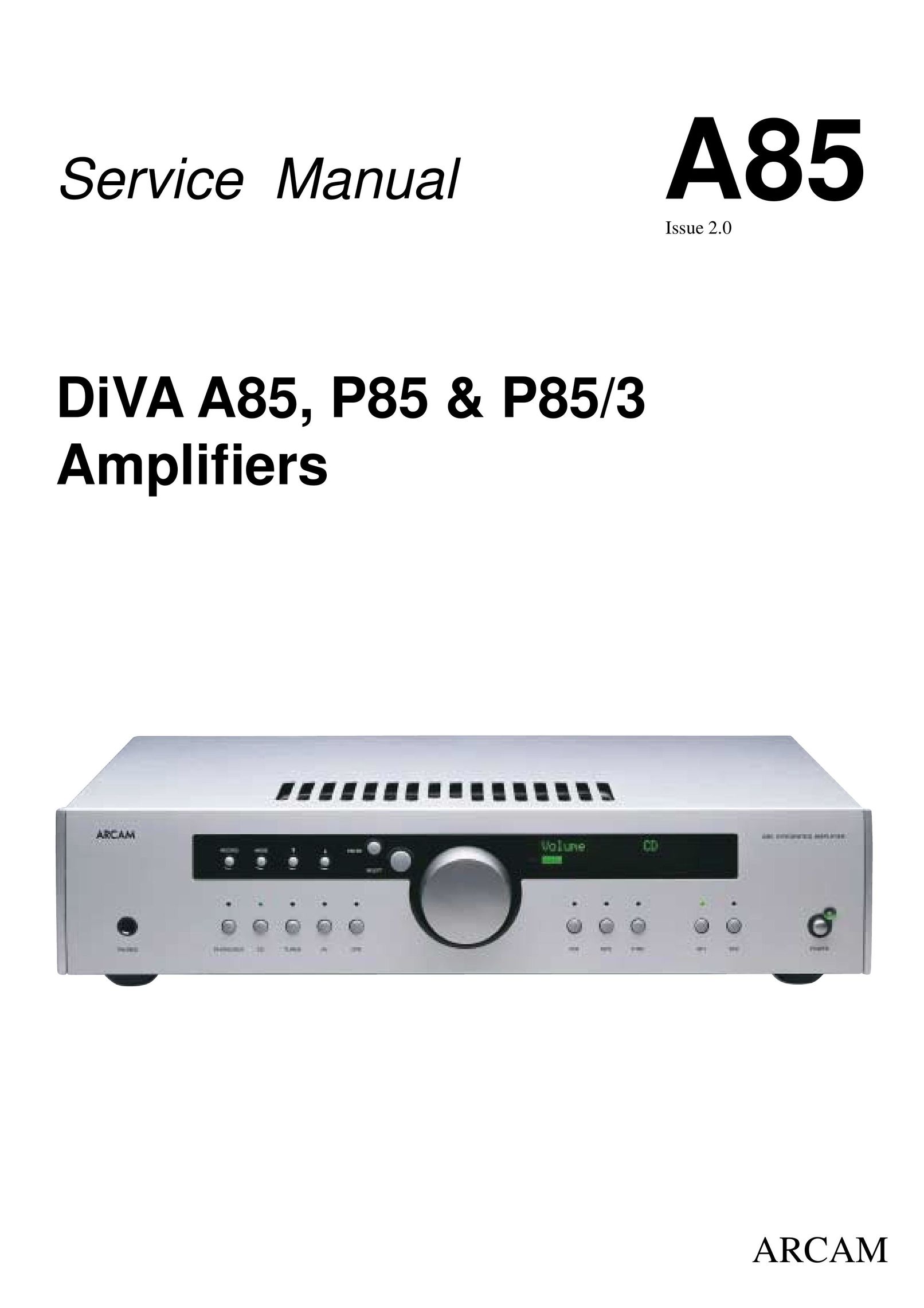 Arcam A85 Car Amplifier User Manual