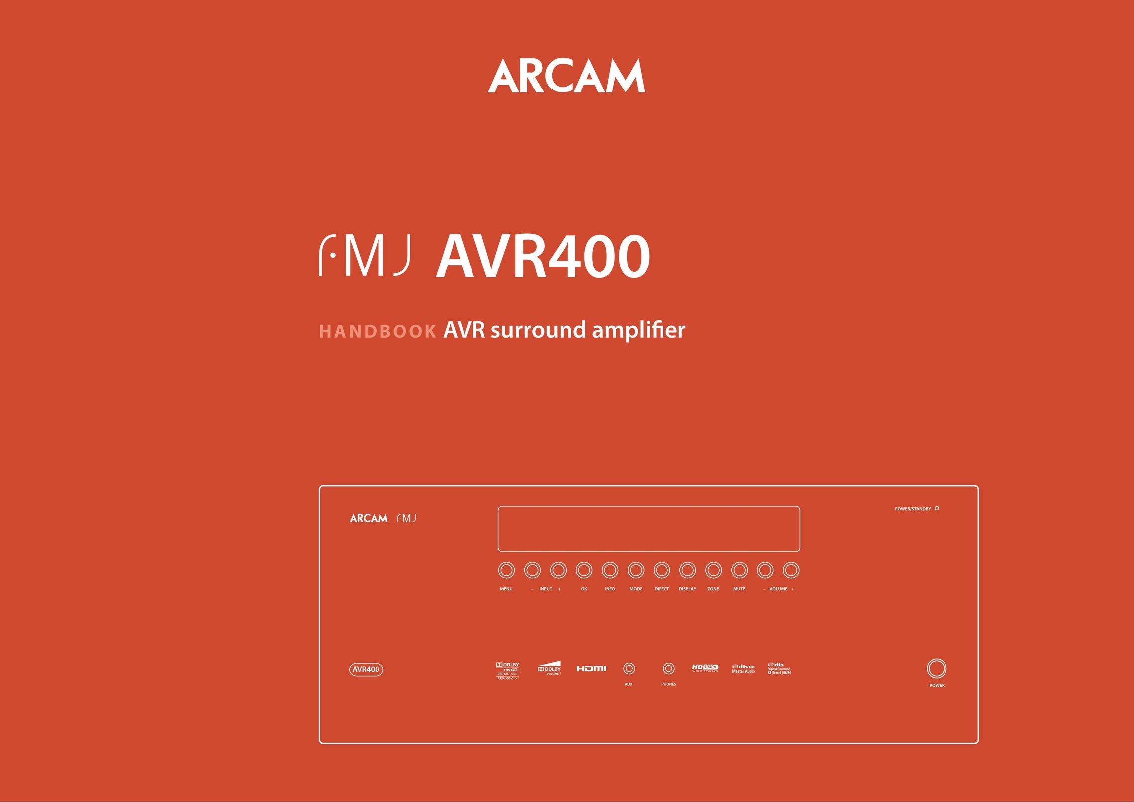 Arcam AVR400 Car Amplifier User Manual