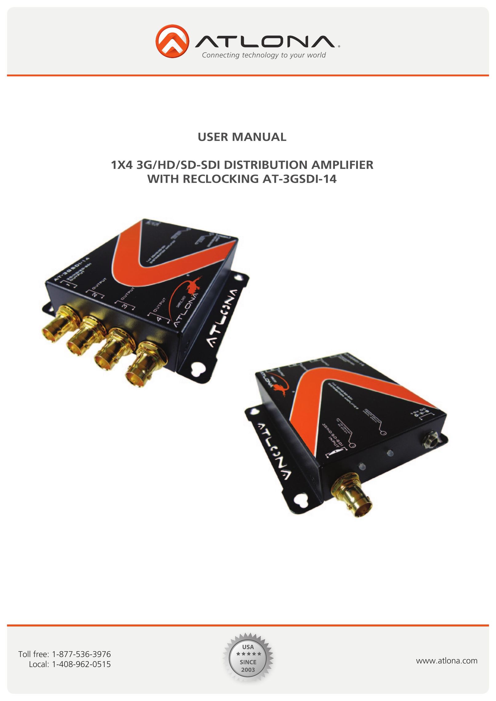 Atlona AT-3GSDI-14 Car Amplifier User Manual