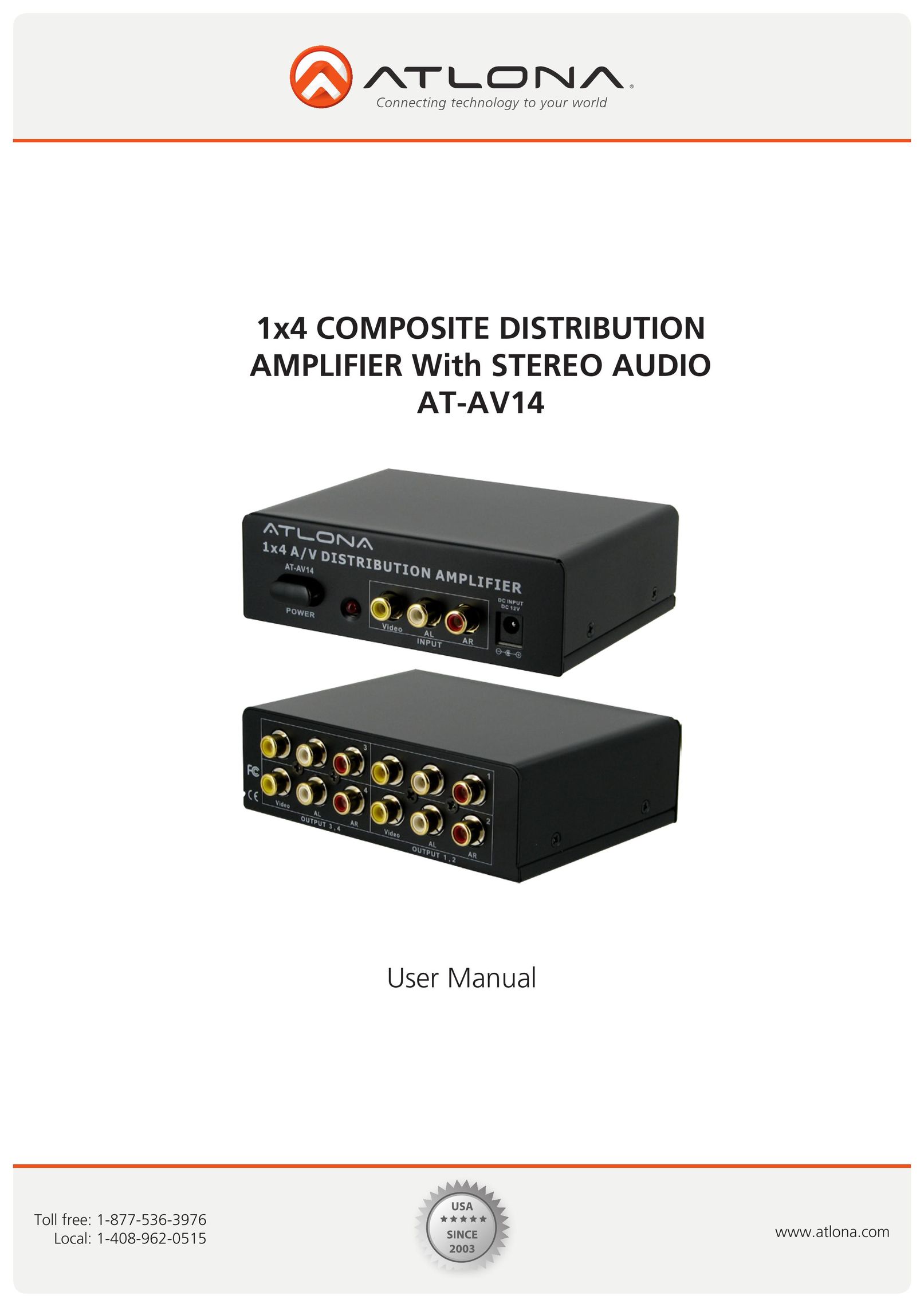Atlona AT-AV14 Car Amplifier User Manual