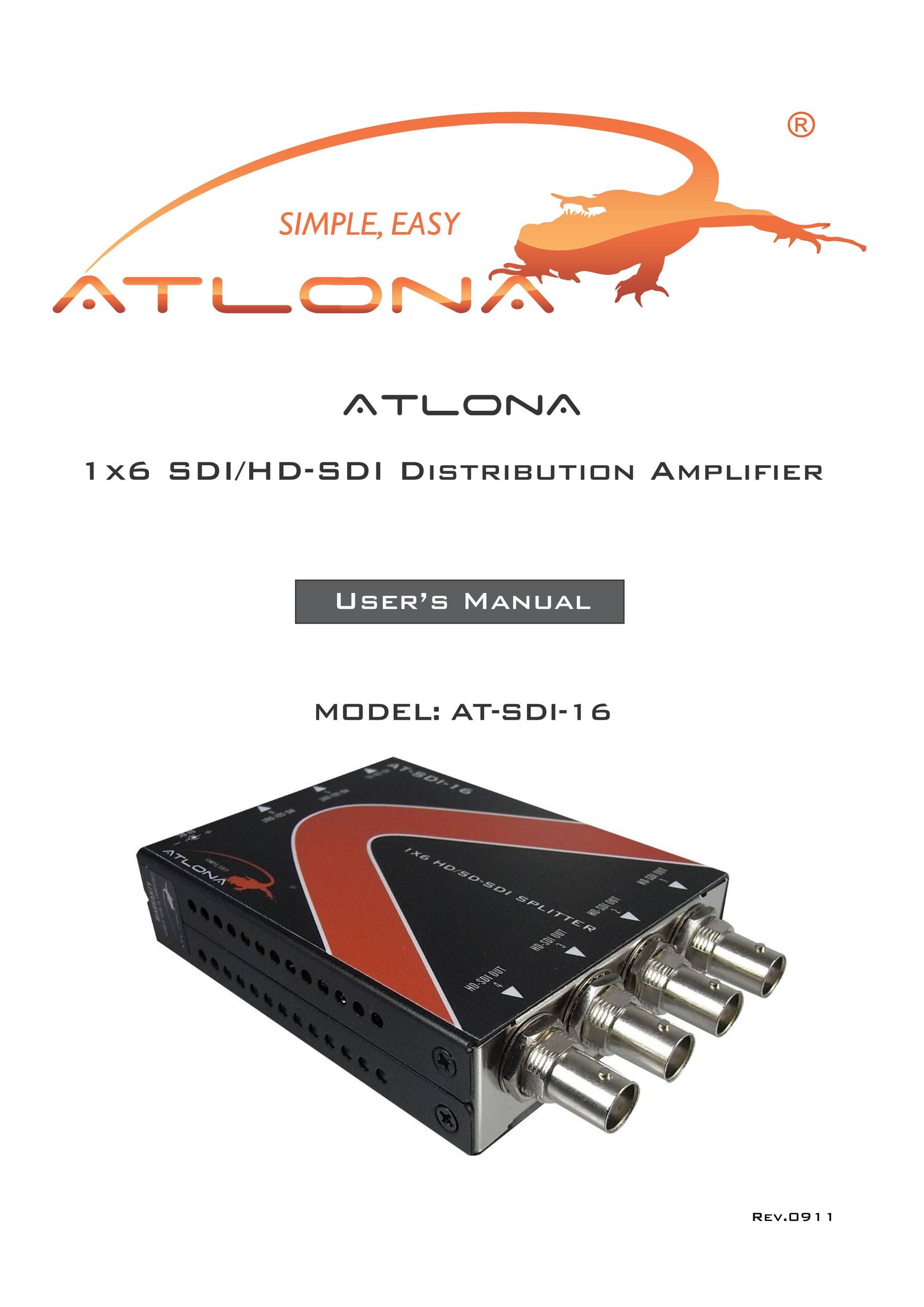 Atlona AT-SDI-16 Car Amplifier User Manual