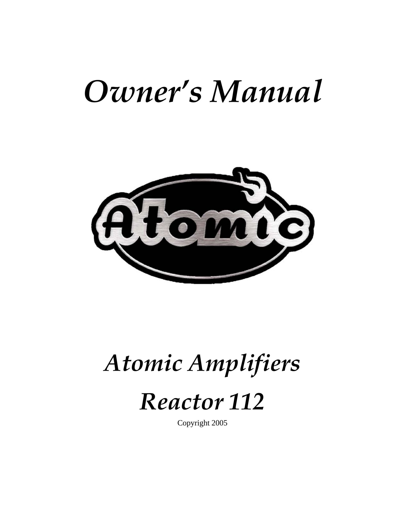 Atomic 112 Car Amplifier User Manual