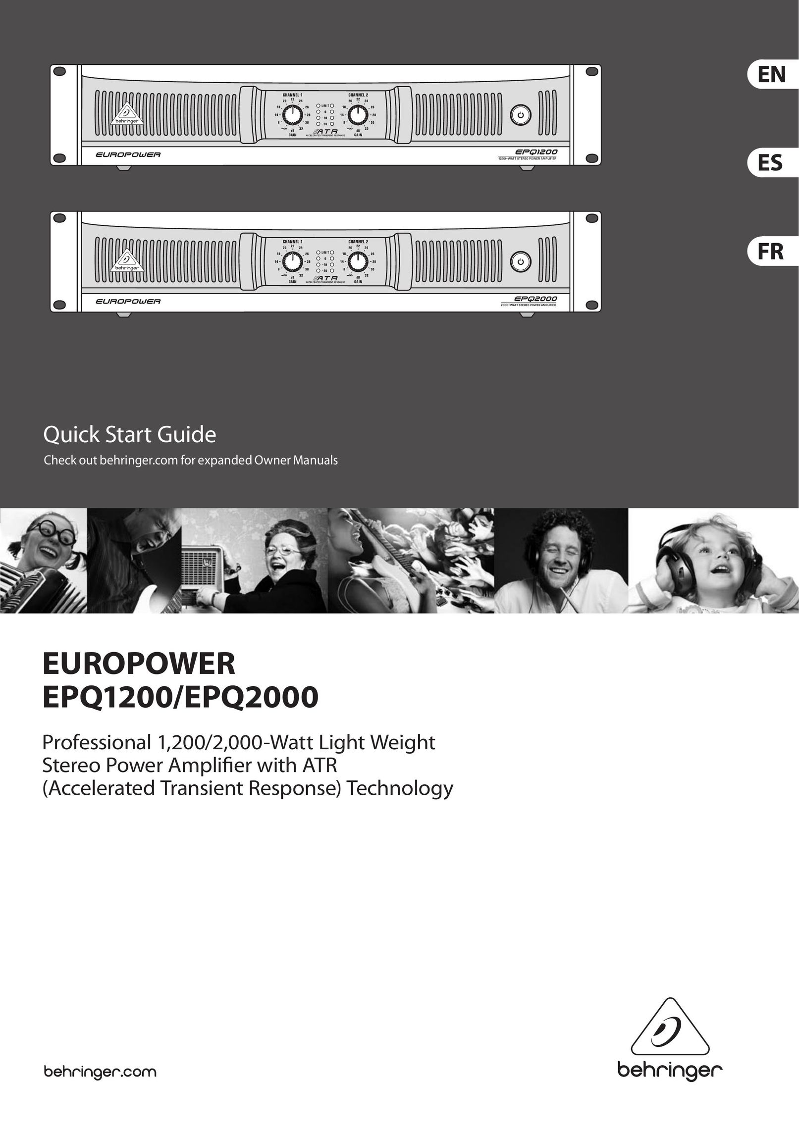 Behringer EPQ2000 Car Amplifier User Manual