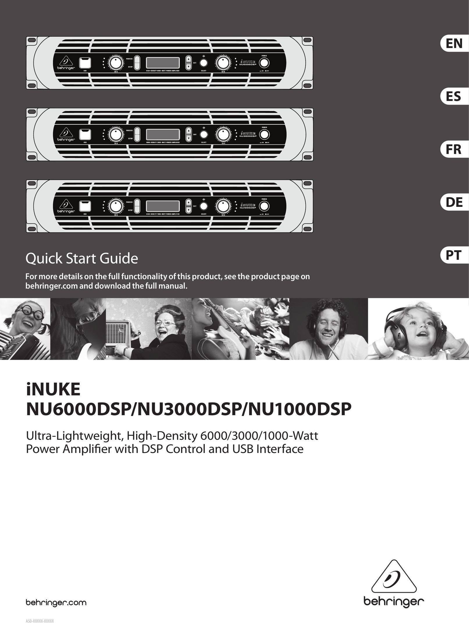 Behringer NU6000DSP/NU3000DSP/NU1000DSP Car Amplifier User Manual