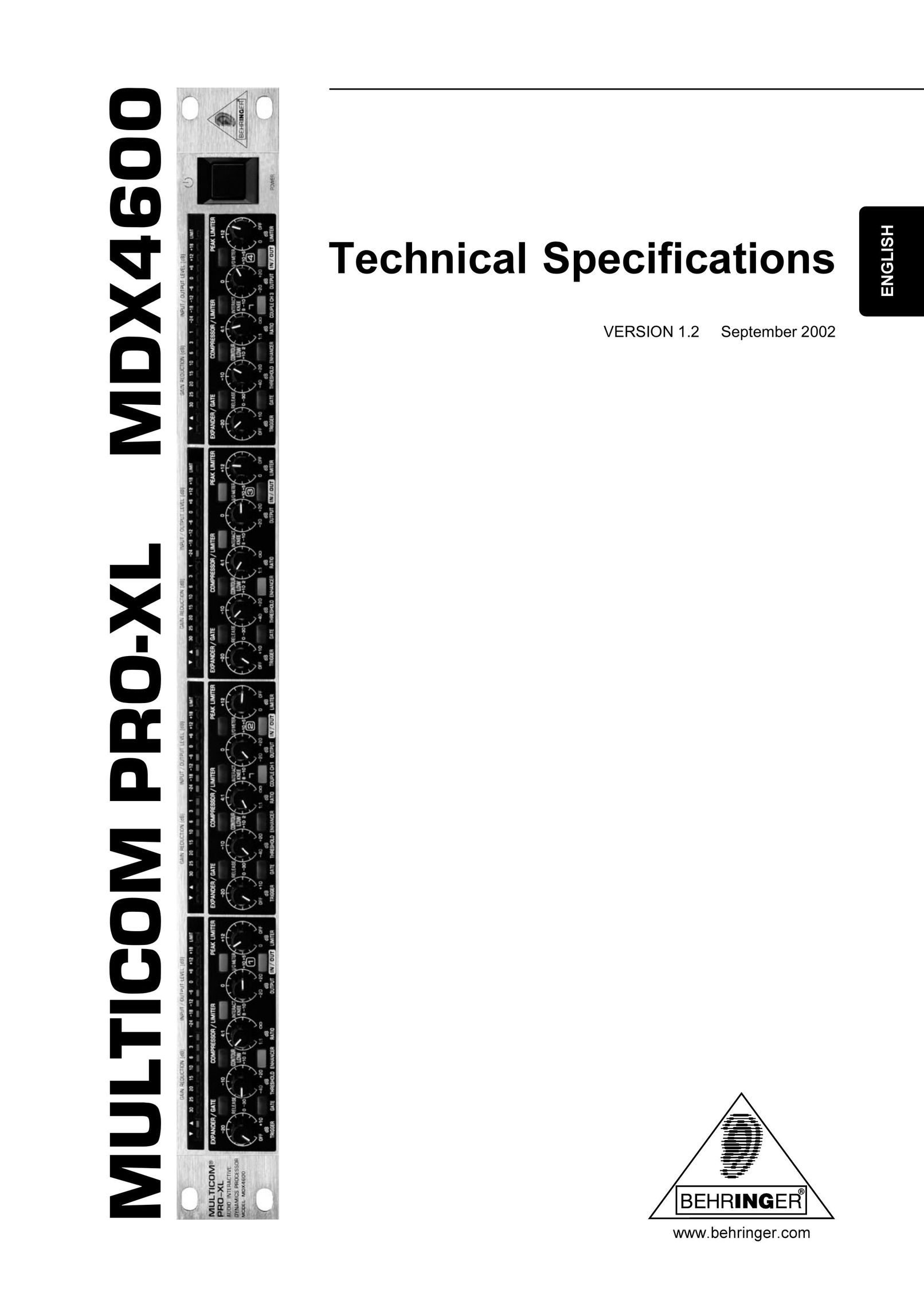 Berning MDX4600 Car Amplifier User Manual