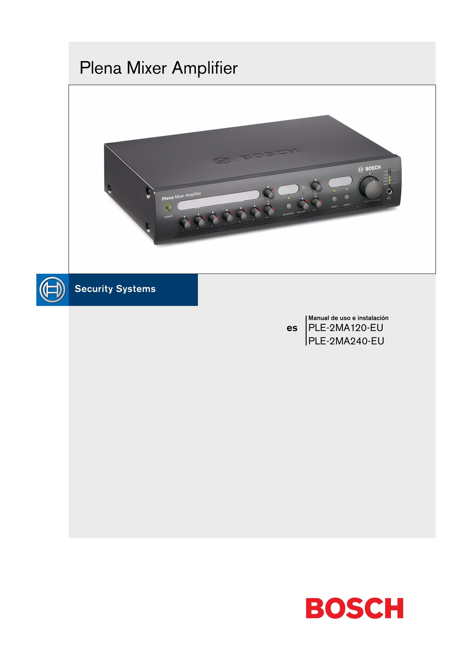 Bosch Appliances PLE-2MA120-EU Car Amplifier User Manual