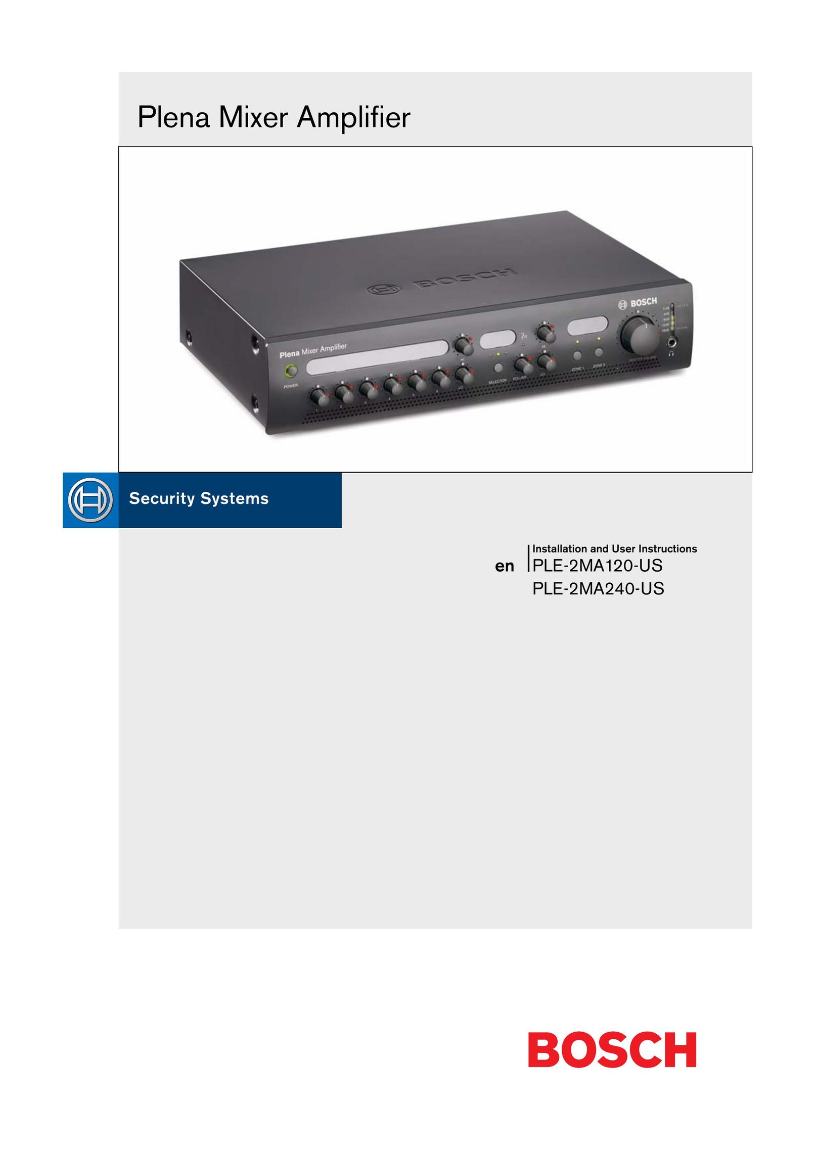 Bosch Appliances PLE-2MA120-US Car Amplifier User Manual