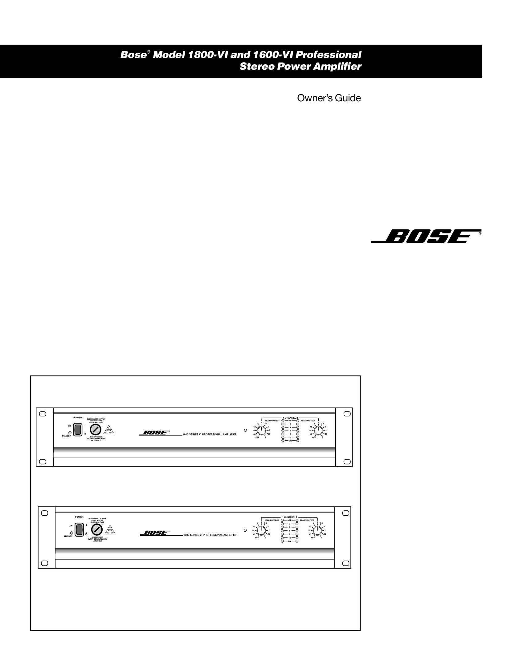 Bose 1800-VI Car Amplifier User Manual