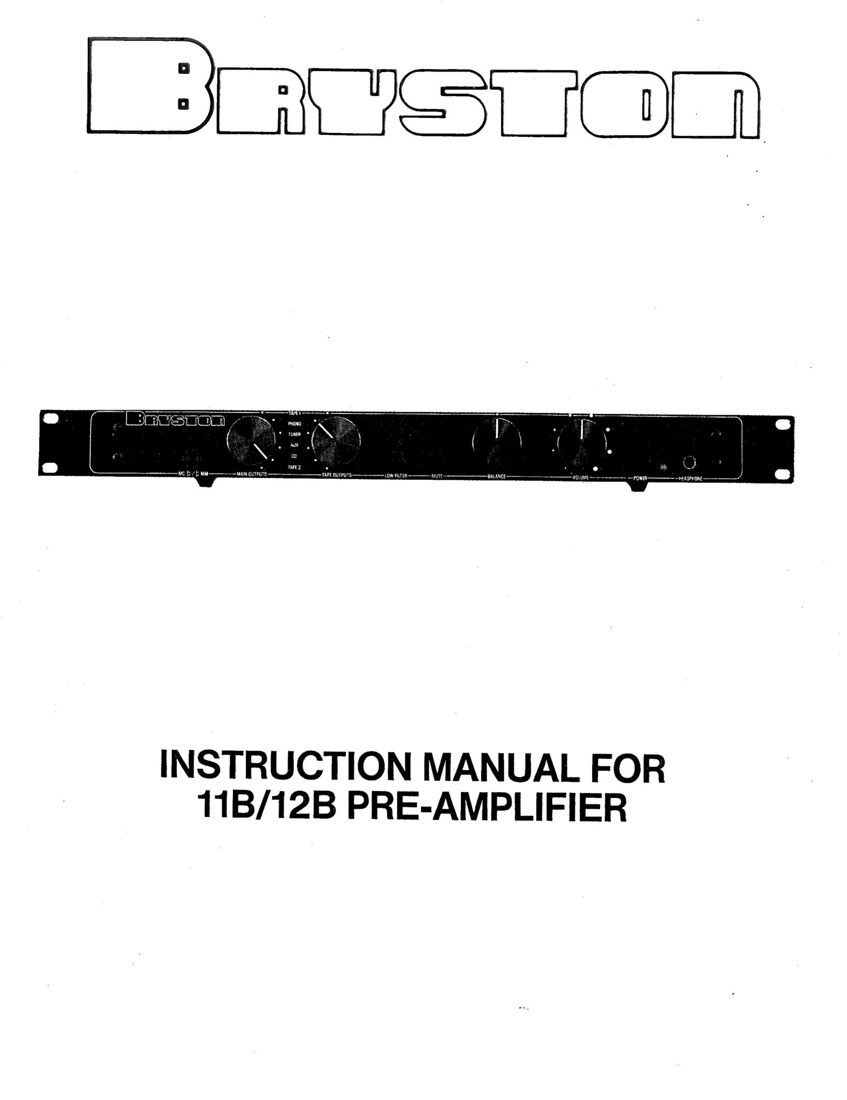 Bryston 11B Car Amplifier User Manual