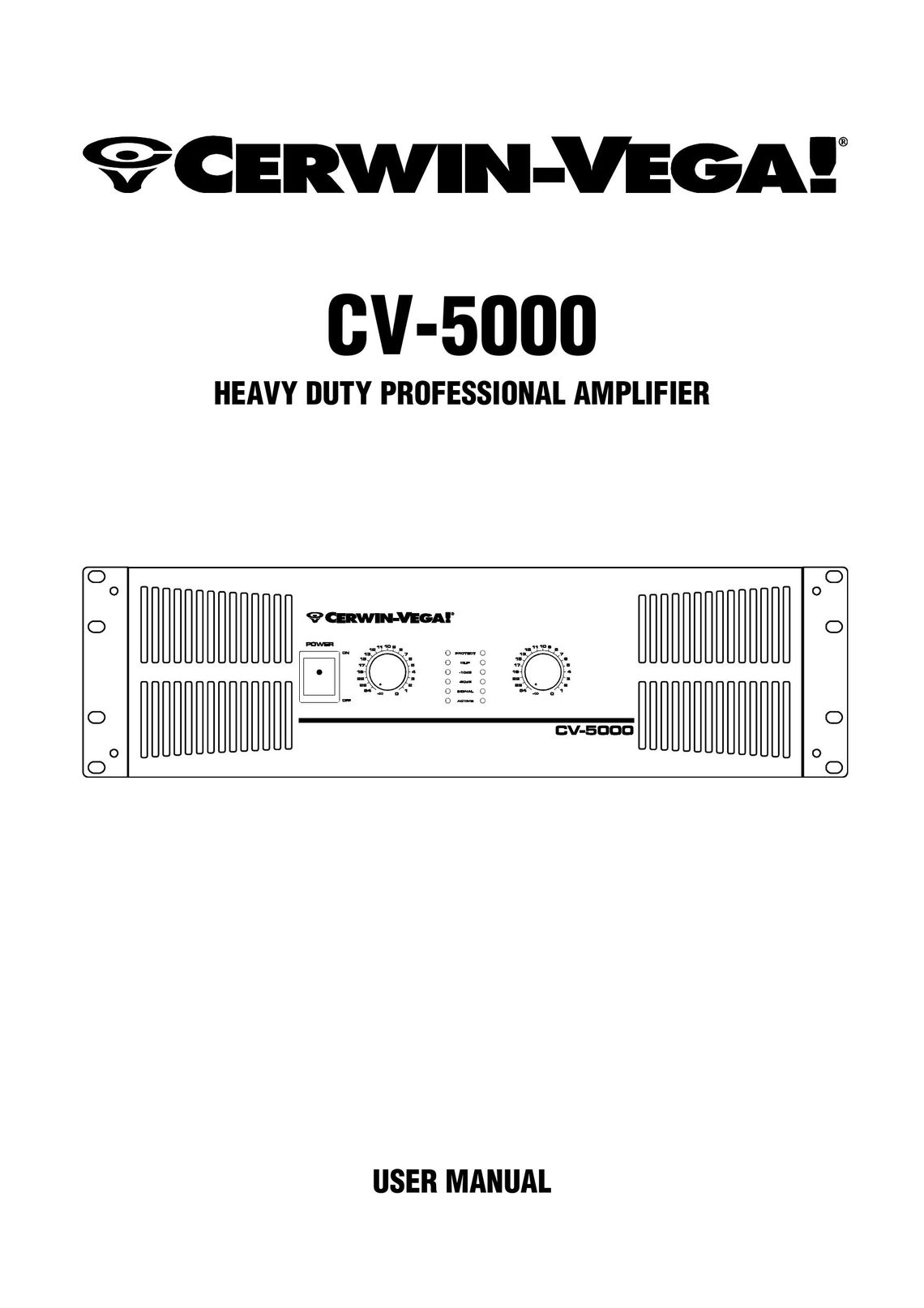 Cerwin-Vega CV-5000 Car Amplifier User Manual