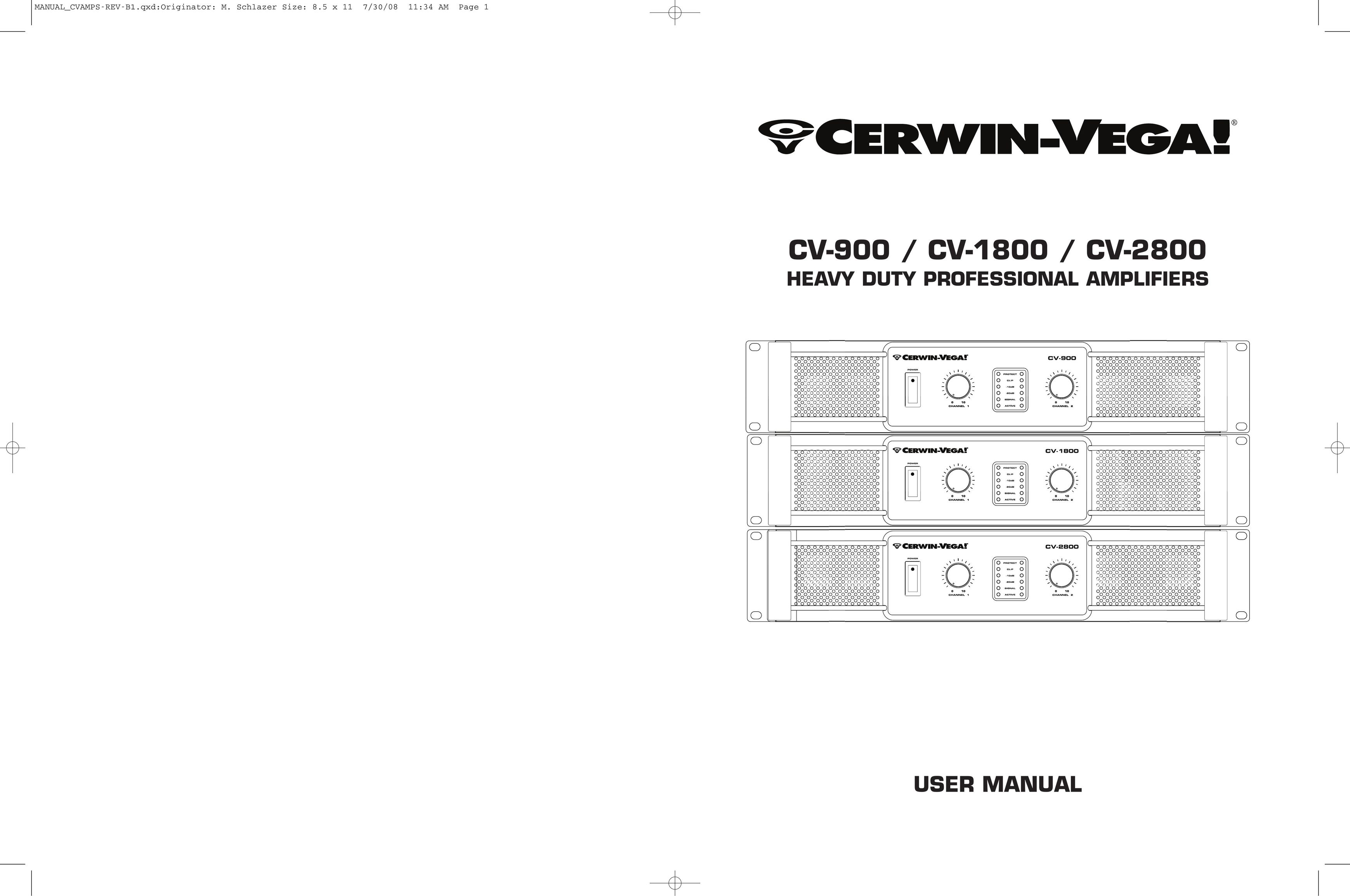 Cerwin-Vega CV-900 Car Amplifier User Manual