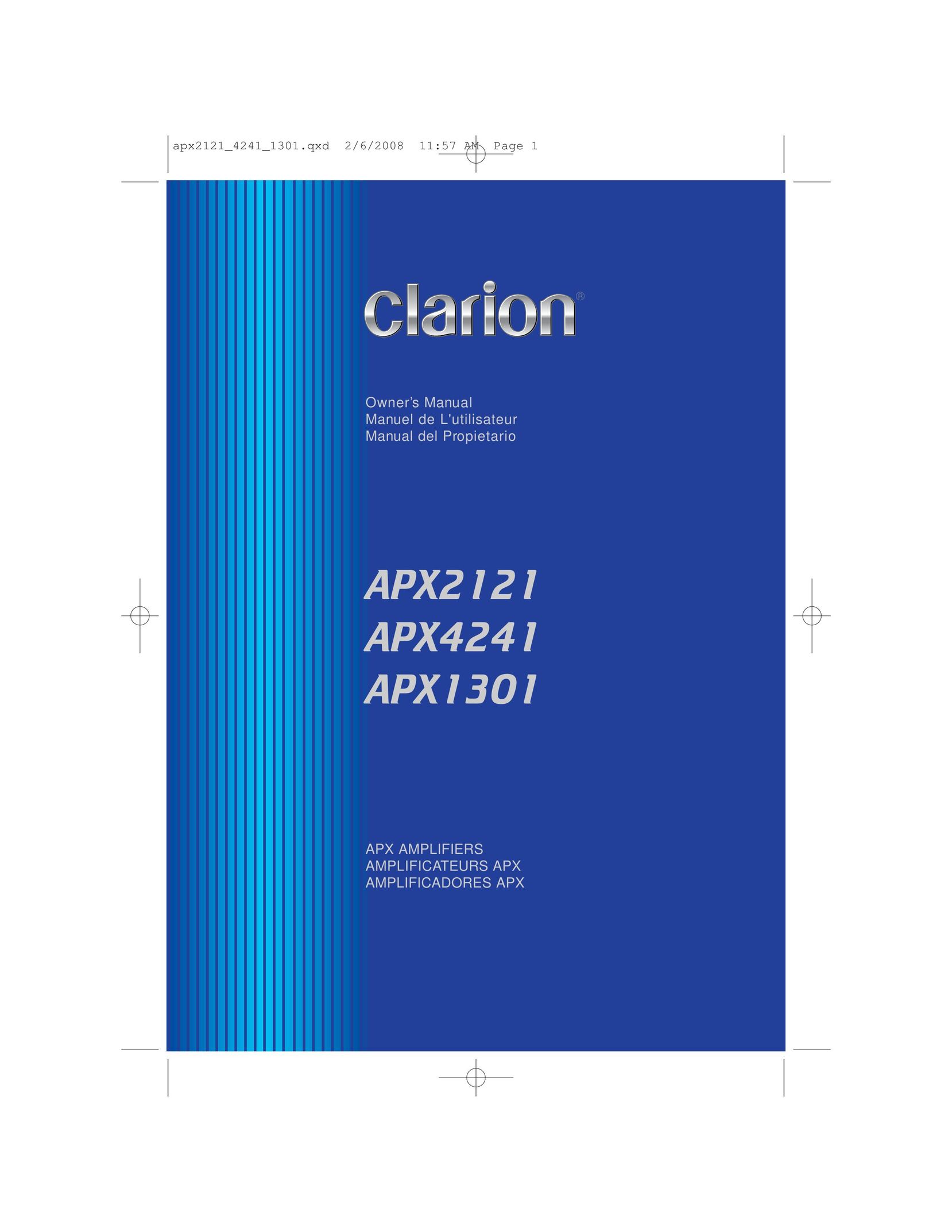Clarion APX4241 Car Amplifier User Manual